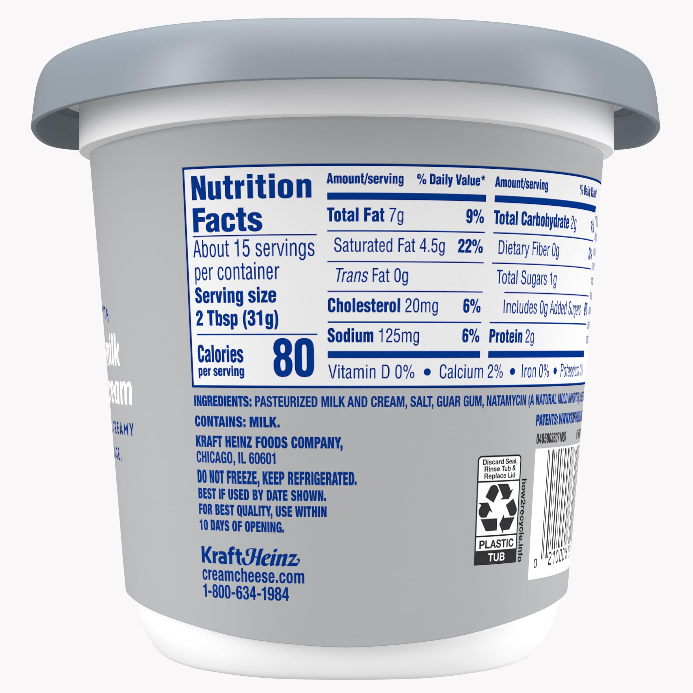 Philadelphia Cream Cheese Spread 1 Tub for Smooth Spreadable Mornings Original No Artificial Preservatives Flavors or Dyes 16 — view 3