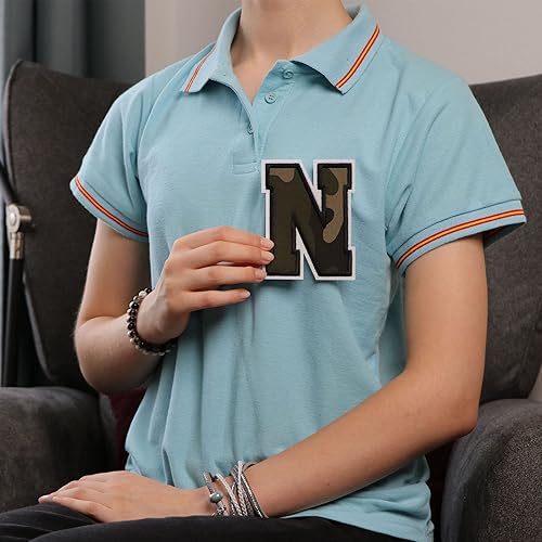 Miniatura 408 de Parches de letras termo-adhesivas de alta calidad – Lindas letras para ropa – Parche universitario para ropa – Letras bordadas de 4 1/2 parches
