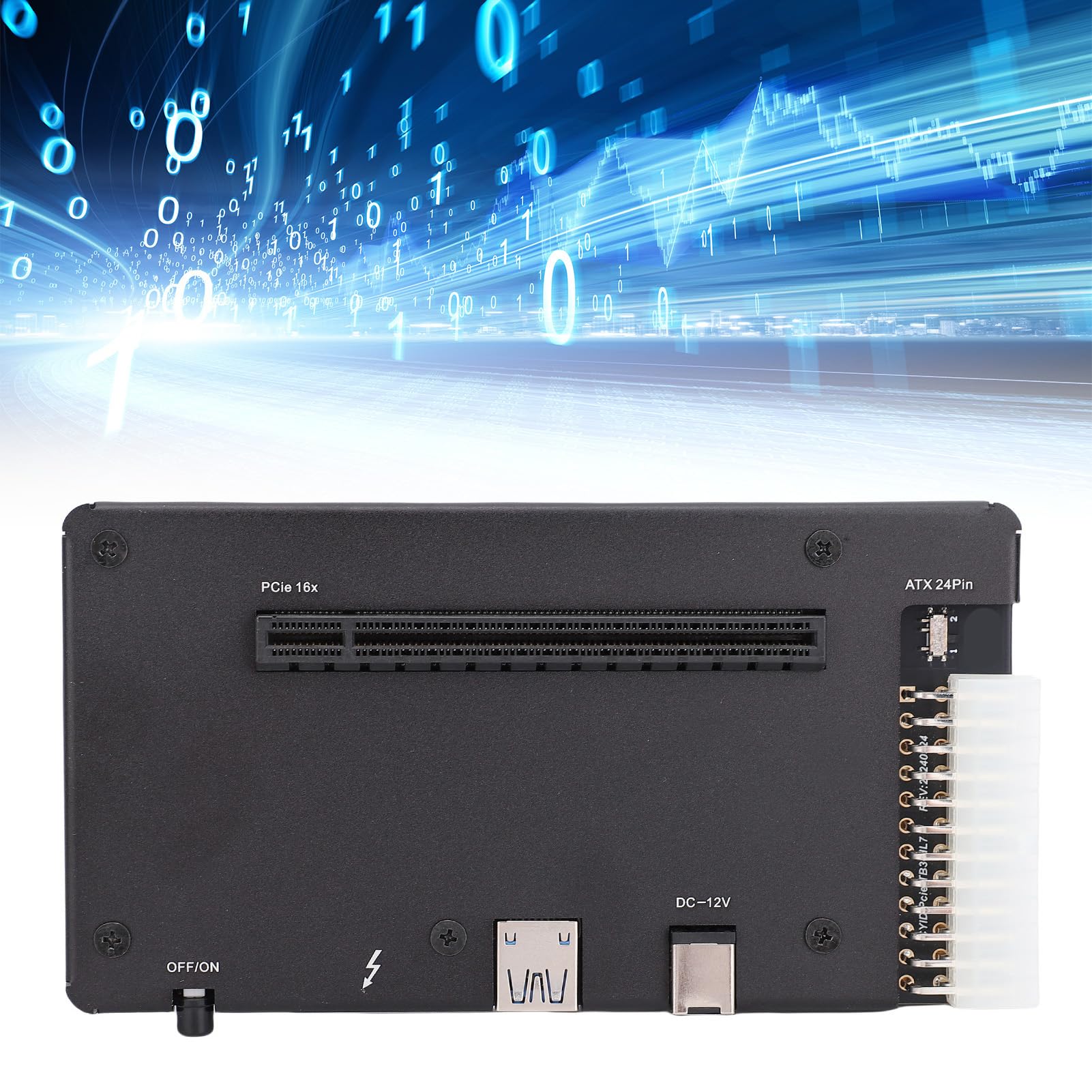 XUMIUZIY Zewnętrzna Doka GPU, 4 EGPU OBUDOWANIE PCIE 16X Glotka dla Kart Graficznych, z Kablem 1M na Laptopy Małe Komputery i Konsole Ręczne