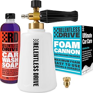 Foam Cannon for Pressure Washer Kit - Car Wash Foam Gun w/Car Wash Soap - Pressure Washer Accessories Soap Cannon