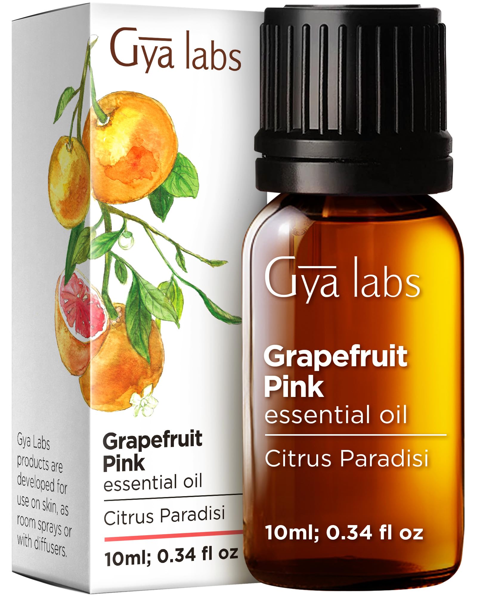 Gya Labs Grapefruit Essential Oil - 0.34 Fl Oz - for Hair, Skin, Diffuser, Aromatherapy & DIY Candle Making Scent