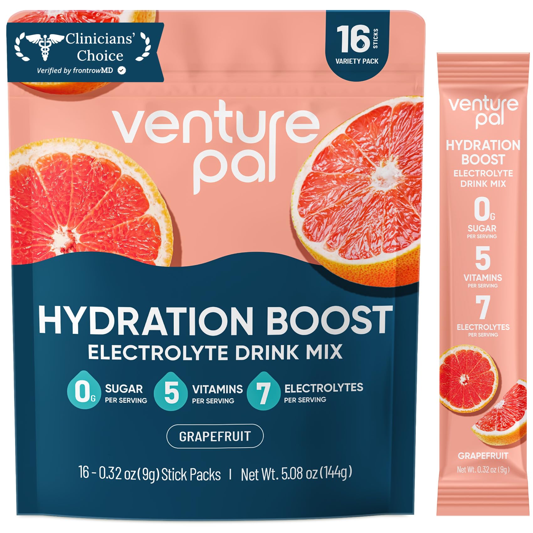 Venture Pal Sugar Free Electrolyte Powder Packets, Keto Friendly, 16 Sticks — Amazon image 10