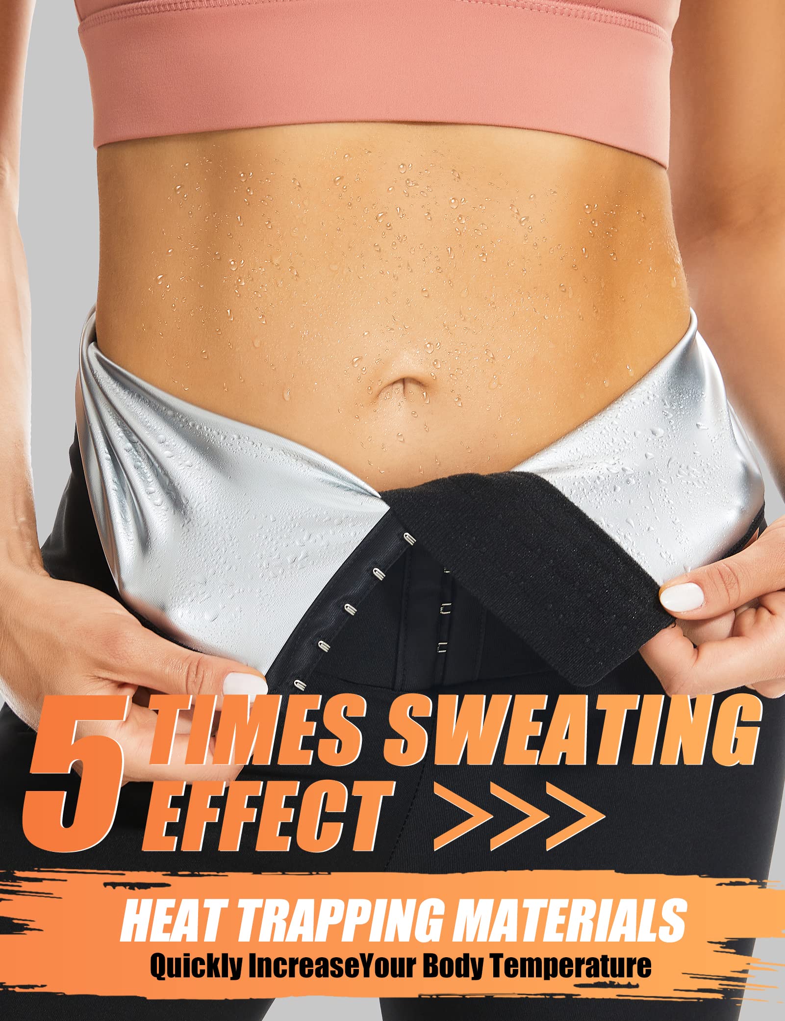 MELLIEX Pantaloni Sauna Dimagranti Donna Pantaloni di Perdita di Peso Vita Alta Leggins Dimagranti Sportivi per Fitness Palestra Yoga Corsa