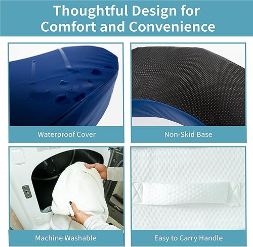 Miniatura 7 de Zomaple Almohada de alivio de presión Bedsore color blanco, presión de descarga para evitar llagas de cama y facilitar el giro, posicionamiento de