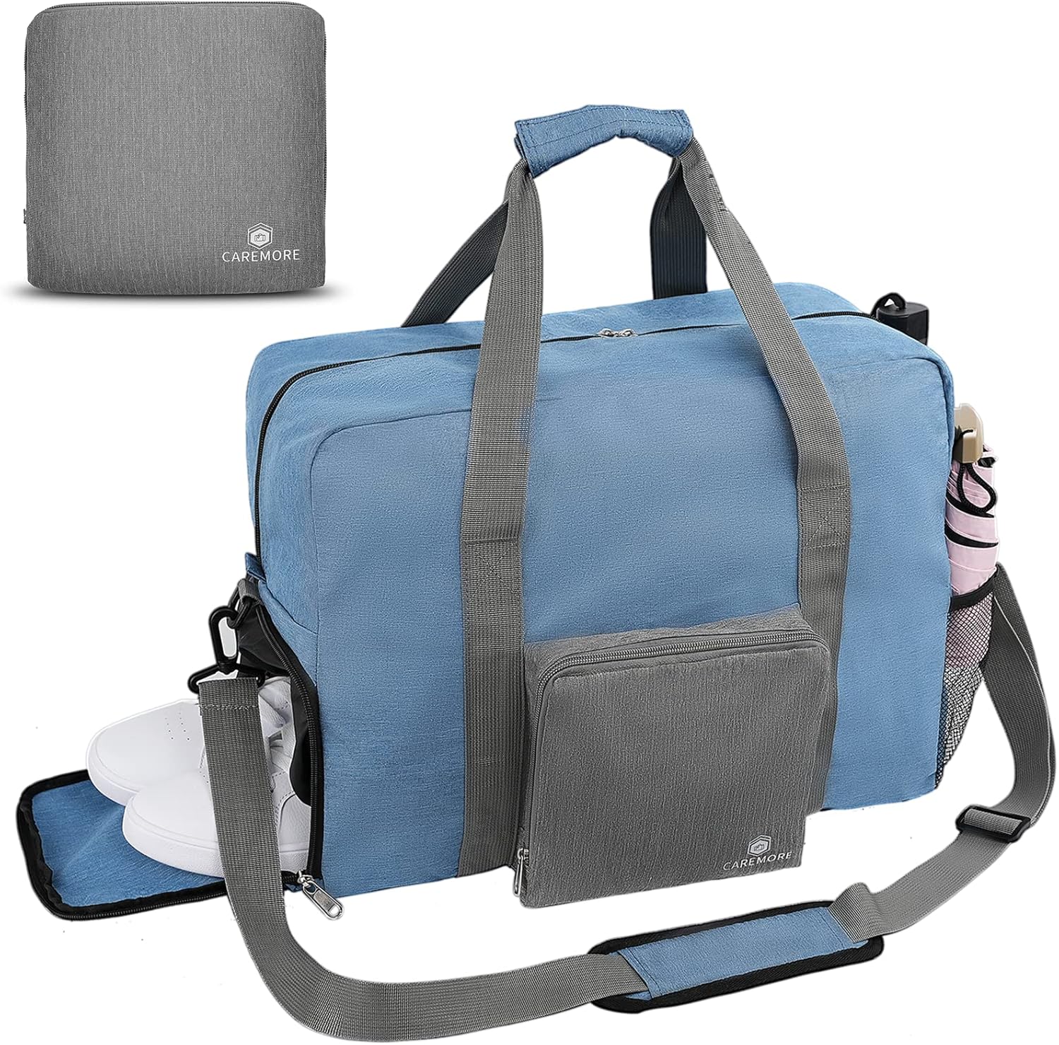 Personal Item Travel Bag, Duffel Bags for Travelling, Waterproof Gym Bag with Shoe