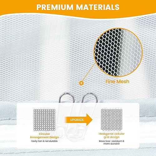 Miniatura 6 de Orzbow Toldo para cuna – Funda para cuna para evitar que el bebé salga, protege de trepar y, insectos, mosquitos, mosquitero cifrado para bebé con