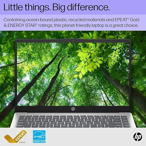 Miniatura 9 de HP Computadora portátil FHD de 14, Intel Quad-Core Pentium N200 (Beat i5-8250U), 16 GB de RAM, SSD de 1 TB, WiFi, cámara web, carga rápida, teclado