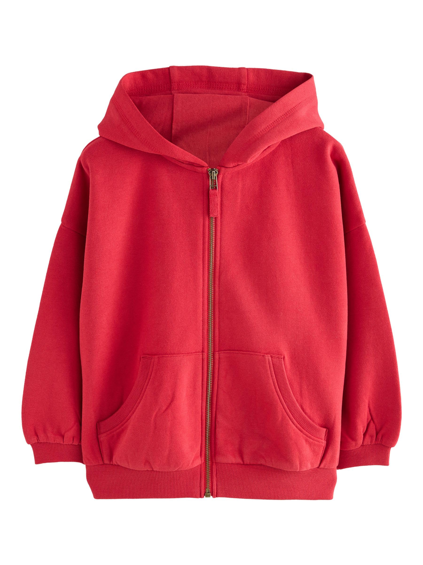 NEXT Niñas Sudadera Deportiva con Cremallera y Capucha Rica en algodón