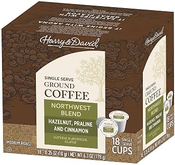 Harry & David Coffee in Single Serve Cups Compatible with Keurig K-Cup Brewers 18 Count Northwest Blend