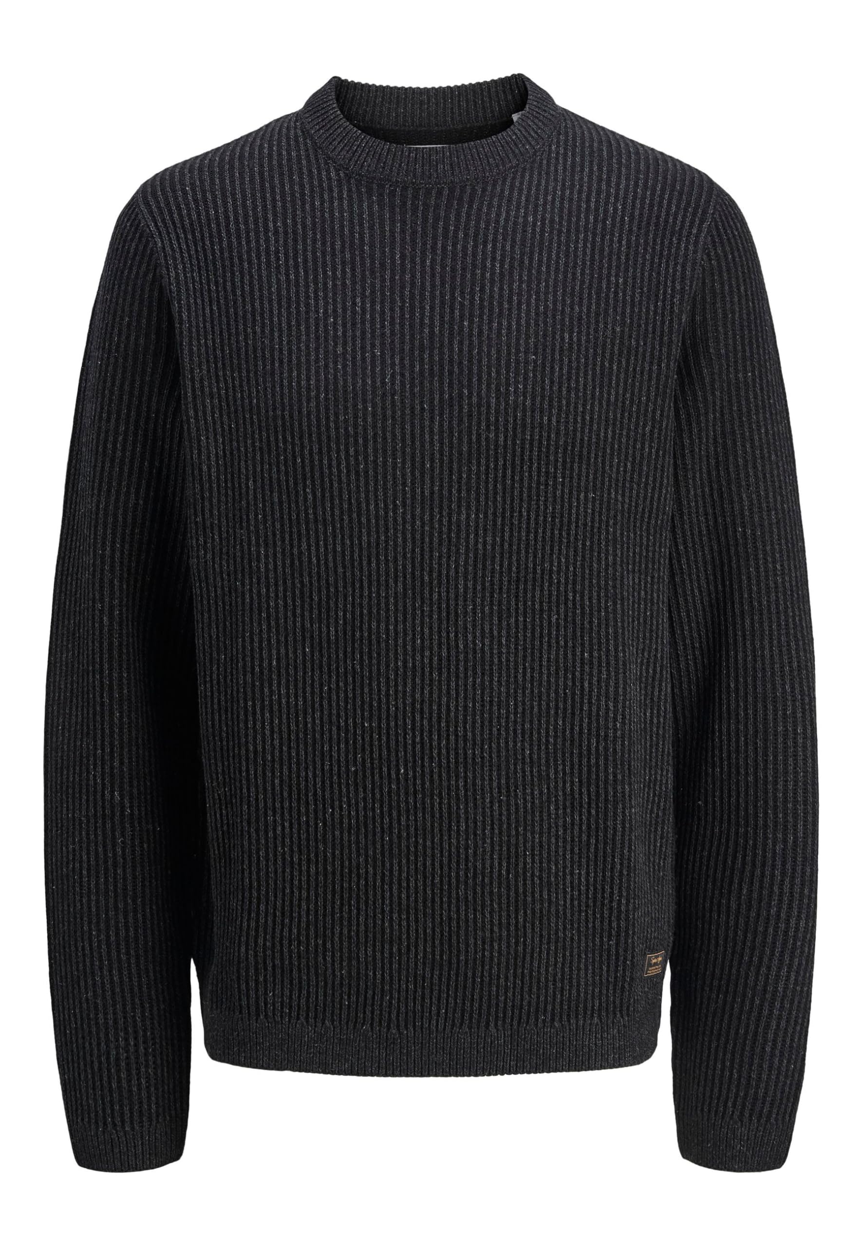 JACK & JONES Knitted Pullover Plain Knitted Pullover L, Black, L