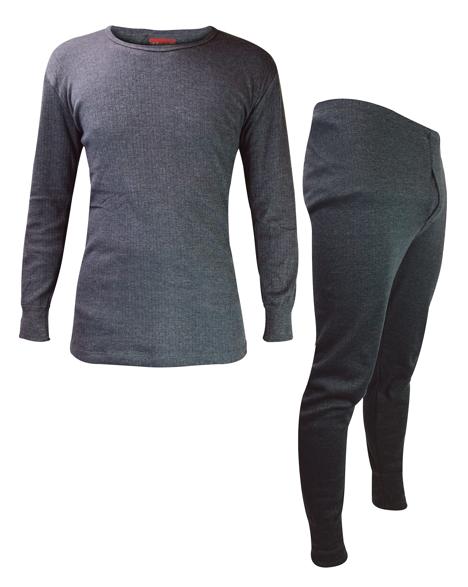 Heat Holders Men's Charcoal Thermal Underwear Set Winter Long Sleeve Top & Long Johns (Xxl, )