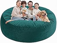 Vista 36 de Silla de Puf de 3 pies, Sillas de Puf Cómodas con Relleno de Espuma Viscoelástica, Sofá de Puf Esponjoso con Funda de Terciopelo Holandés, Sillas