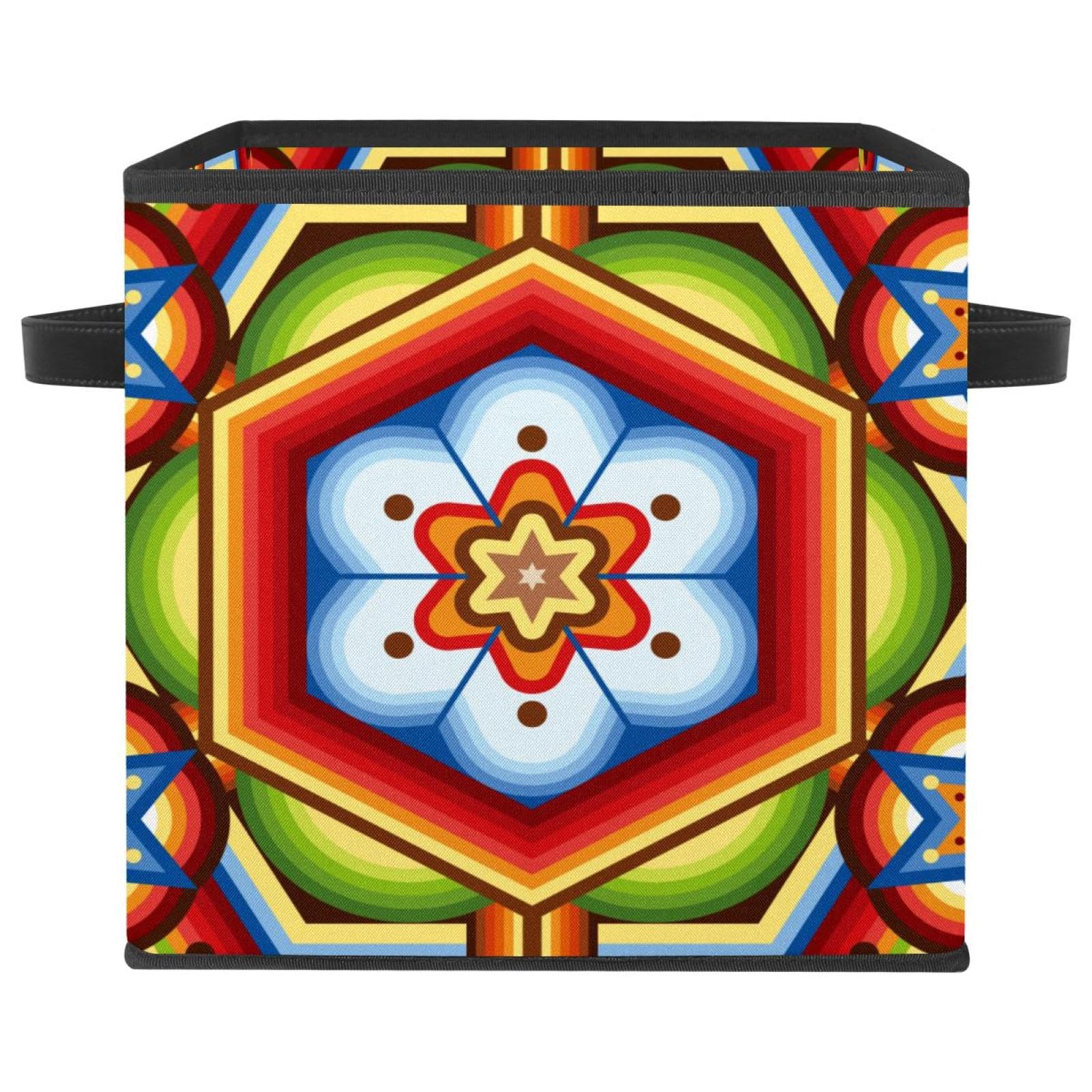 Boîte de rangement pliable pour placard, grand cube en tissu avec poignées et jouets