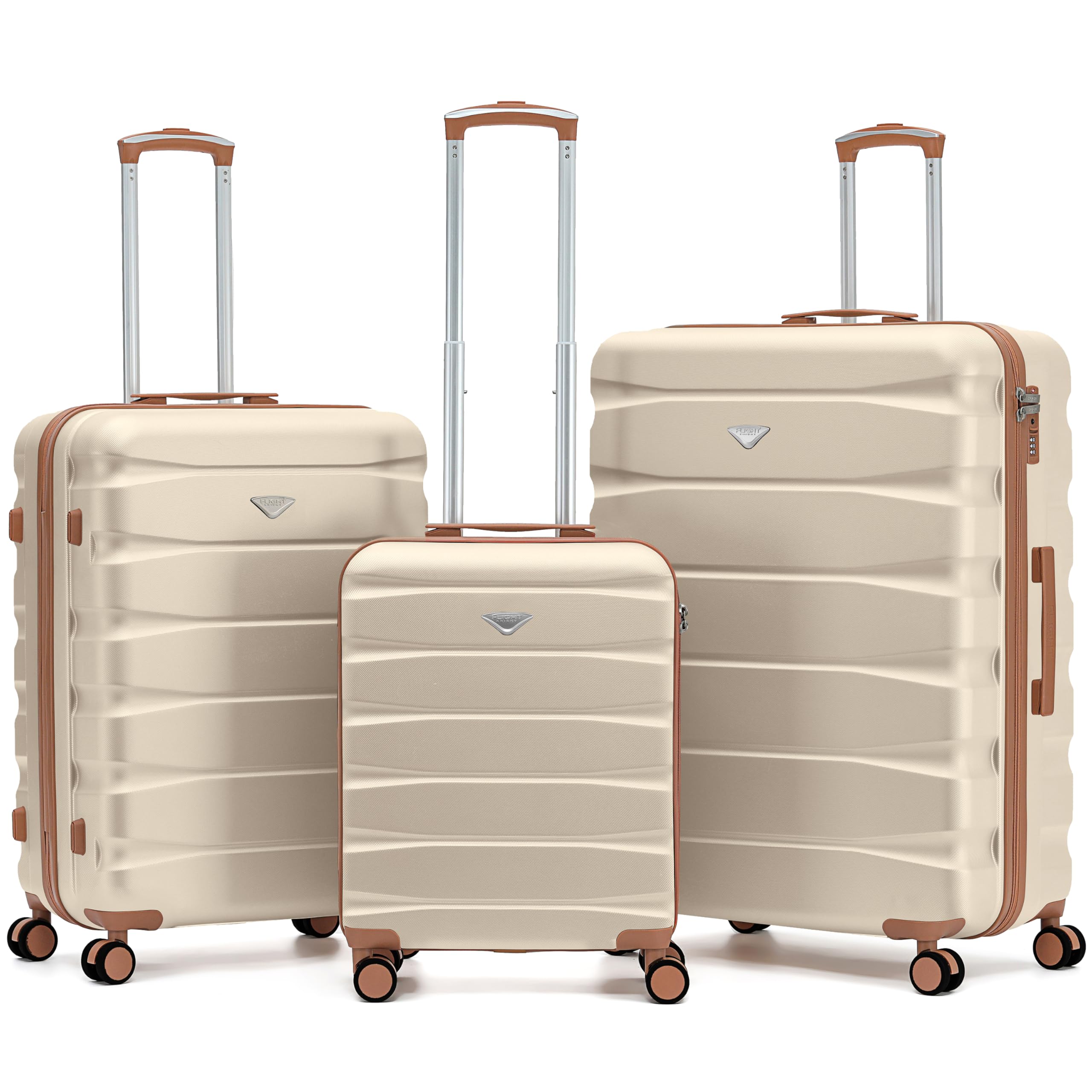Flight Knight Underseat Cabin Suitcase 45x36x20cm | Free Hand Luggage for EasyJet & Wizz Air | Lightweight ABS Hard Shell with 8 Silent-Glide Spinner Wheels | Max Space Travel Bag — view 30