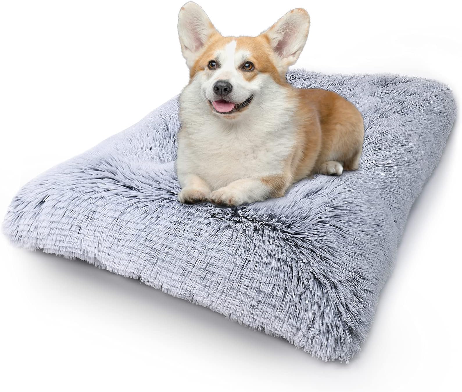Vonabem Dog Bed Crate Pad, Deluxe Plush Soft Pet Beds, Washable Anti-Slip Dog Crate Bed for Large Medium Small Dogs and Cats,Dog Mats for Sleeping and Anti Anxiety, Fulffy Kennel Pad
