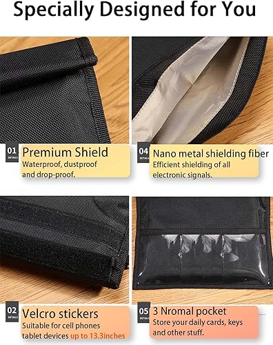 Miniatura 3 de ONEVER Bolsa Faraday de 138 x 177in y bolsa Faraday para smartphone