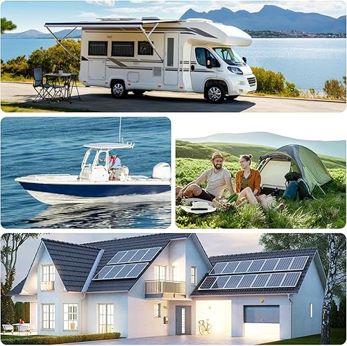 Miniatura 9 de Batería de litio LiFePO4 de 12 V 100 Ah, mini batería recargable LiFePO4 de ciclo profundo, máx. 15000 ciclos integrados en BMS de 100 A para RV,