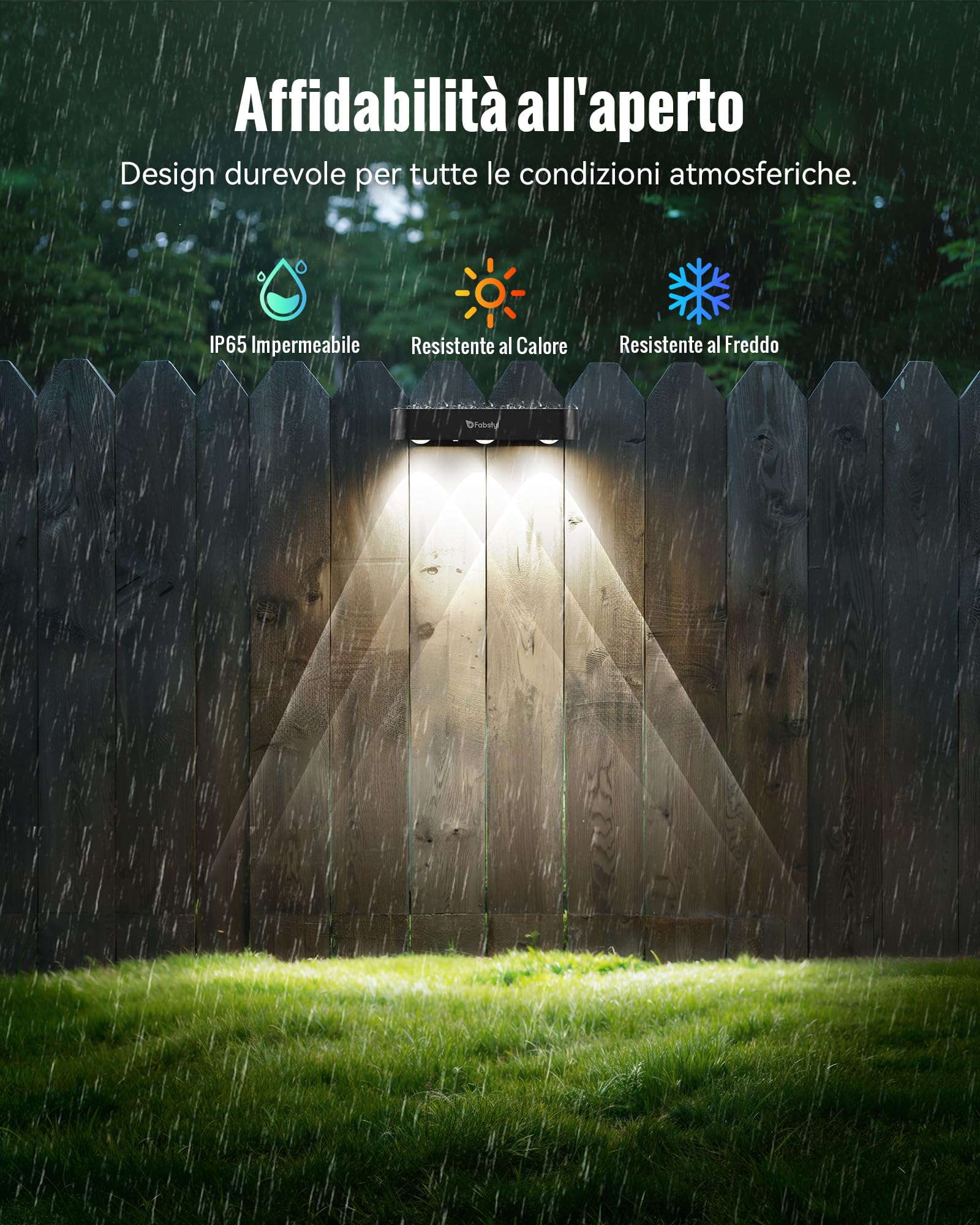 Applique Solare da Esternoper Esterni, 6 Pezzi RGB Lampada Solare da Esterno, Impermeabile IP65, 10 Modalità di Illuminazione per Decorazione da Giardino, Parete, Percorso, Veranda