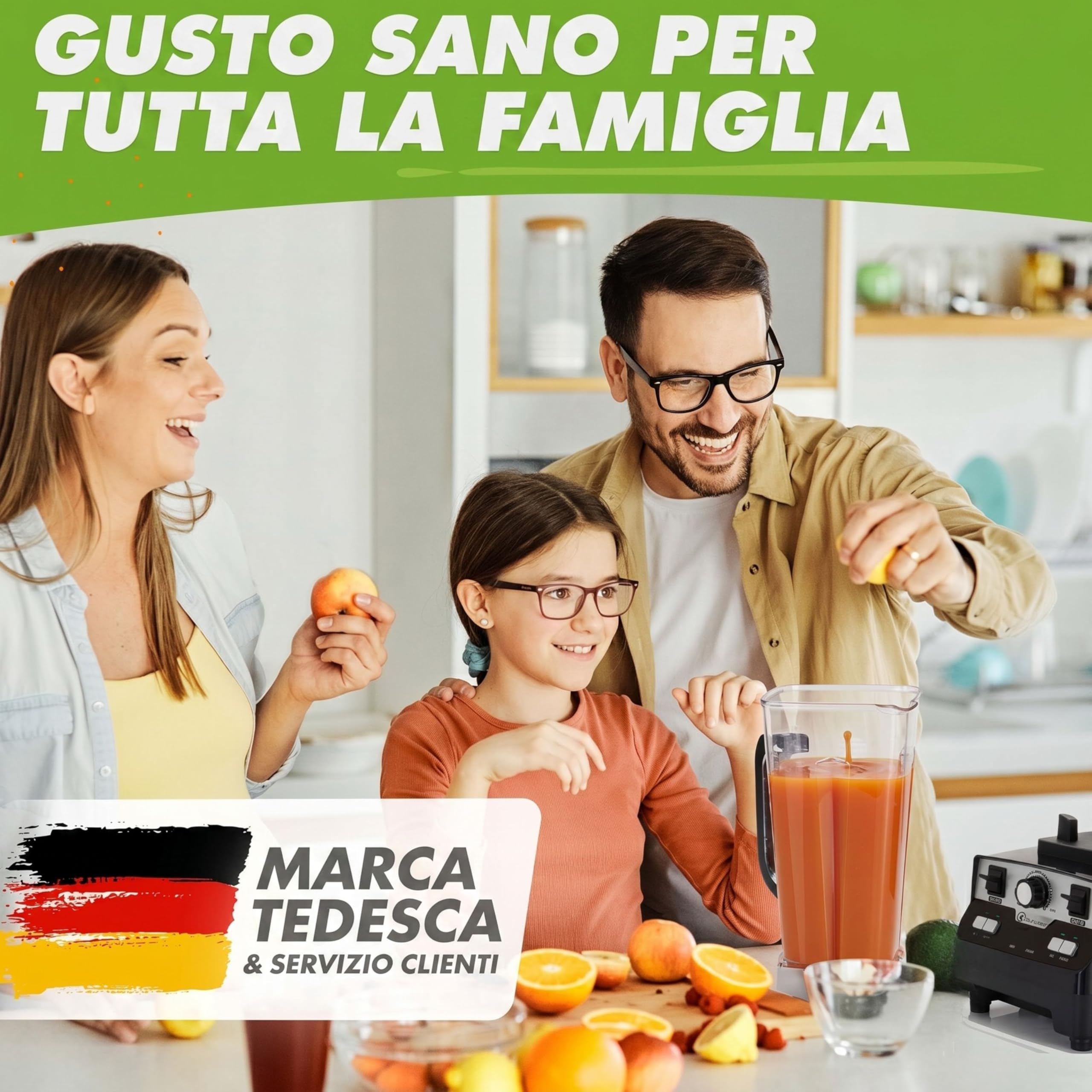 NUTRI-BLENDER MAX Frullatore ad alte prestazioni 2000W - 2L Tritan, senza BPA, 9 vel, timer digitale