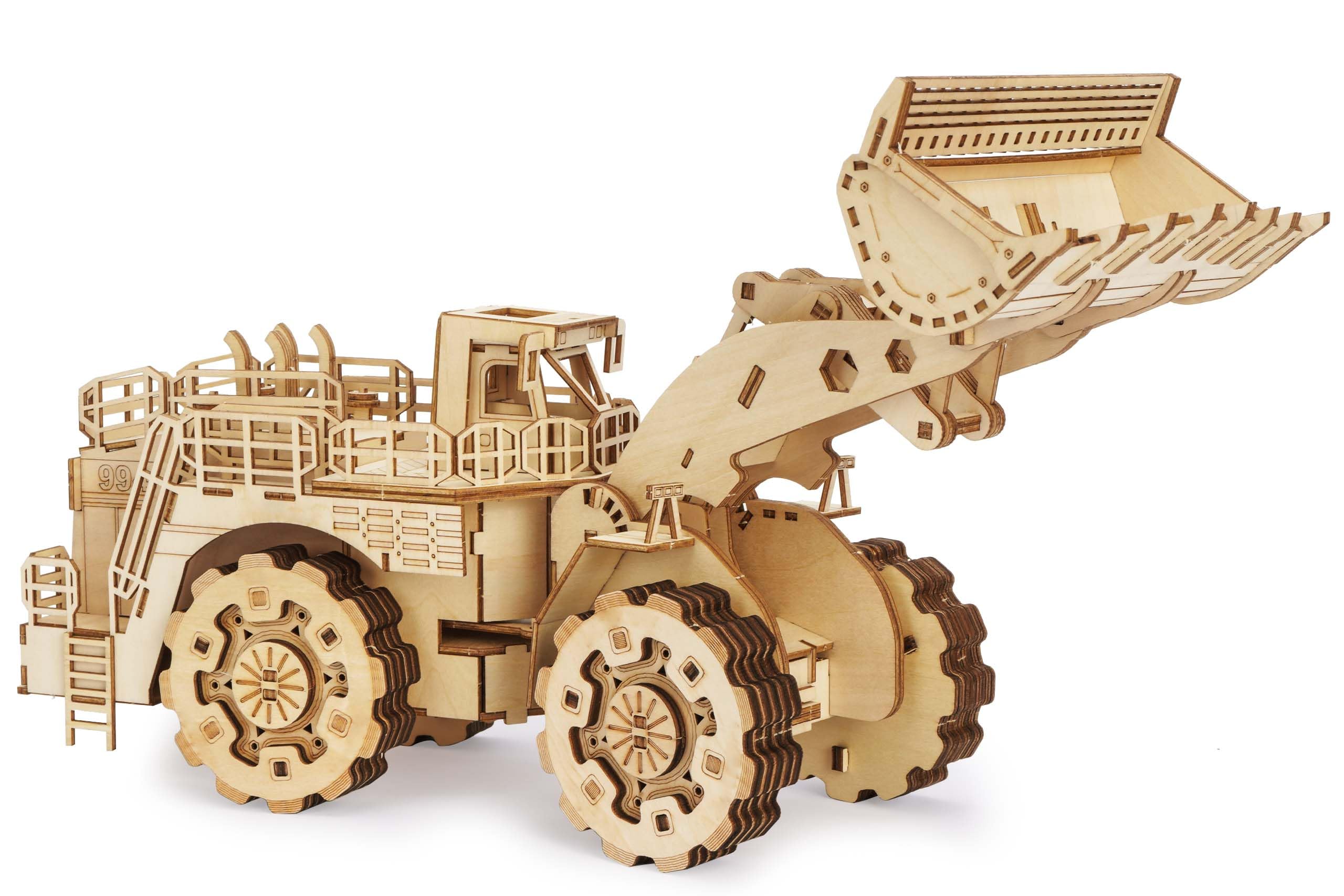 3D drewniane puzzle dla dorosłych, Drewniany mechaniczny model wózka widłowego, Drewniany DIY wózek widłowy DIY świąteczne prezenty urodzinowe, 312 elementów