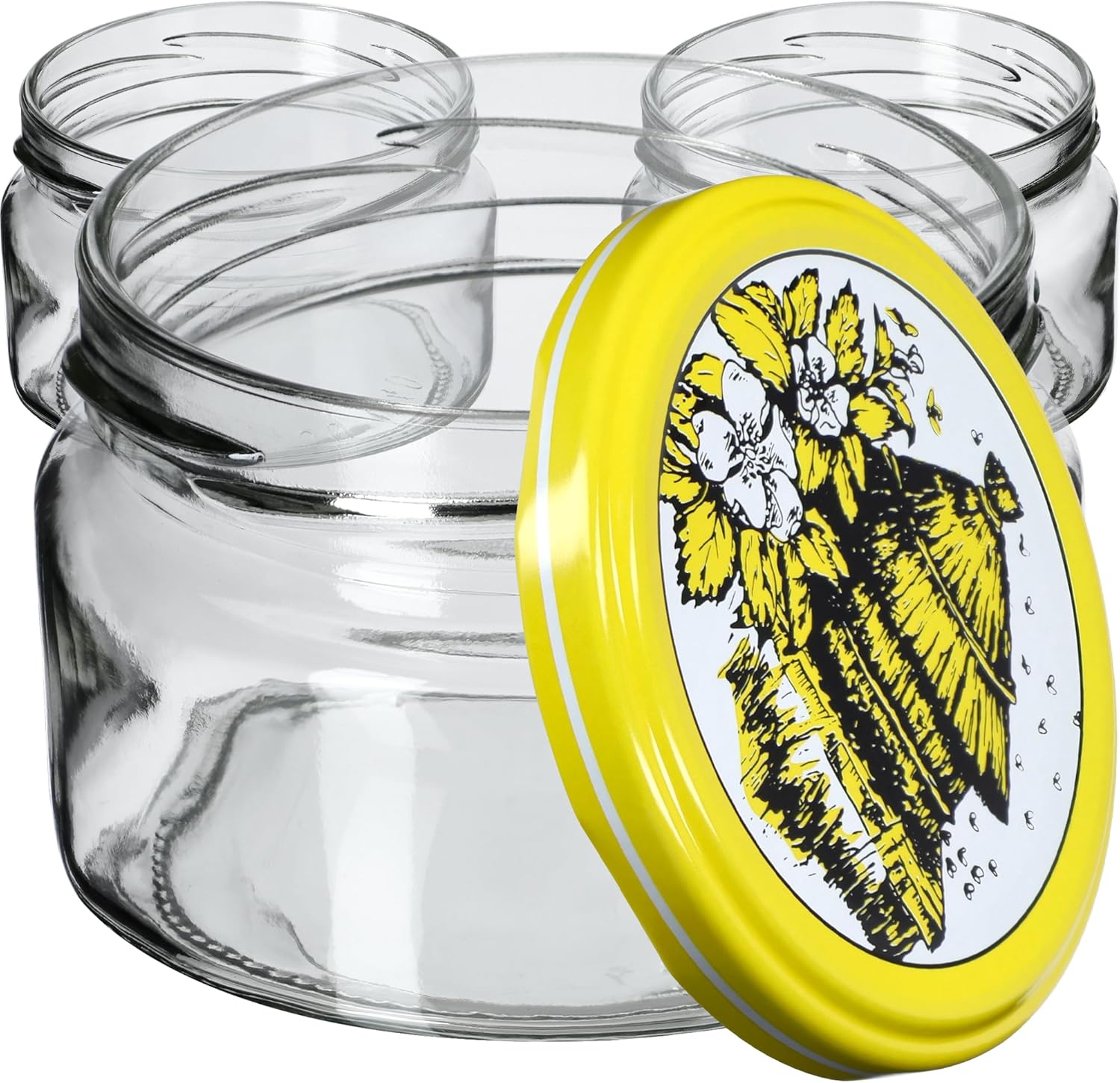 COM-FOUR&reg; 6x Vasetti Per Conserve Con Chiusura A Clip - Vasetti Per La