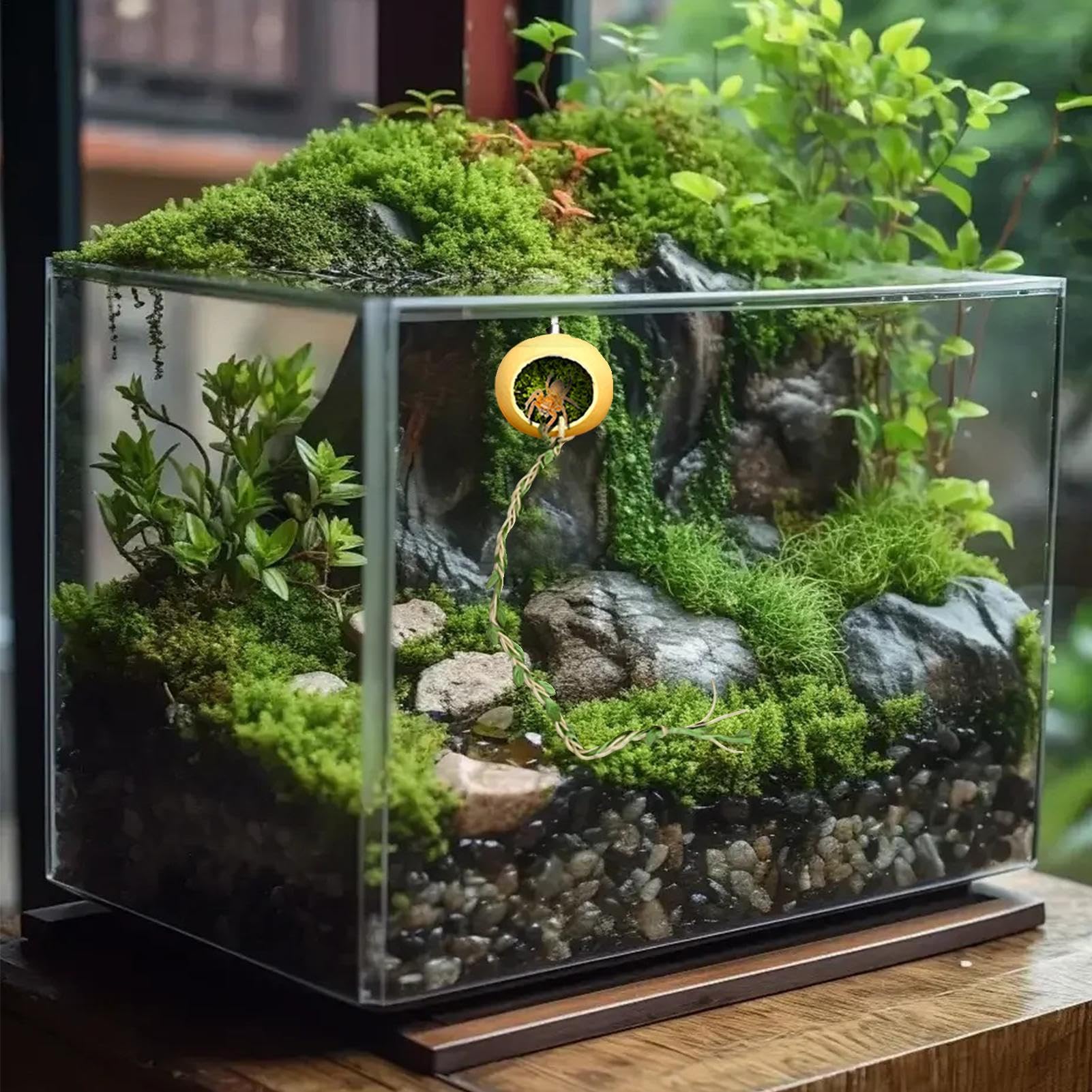 Akcesoria do terrarium dla skakunów Dekoracje kryjówek i schronień | Legowisko Skakunów Akcesoria kryjówki małych gadów, stawonogów,