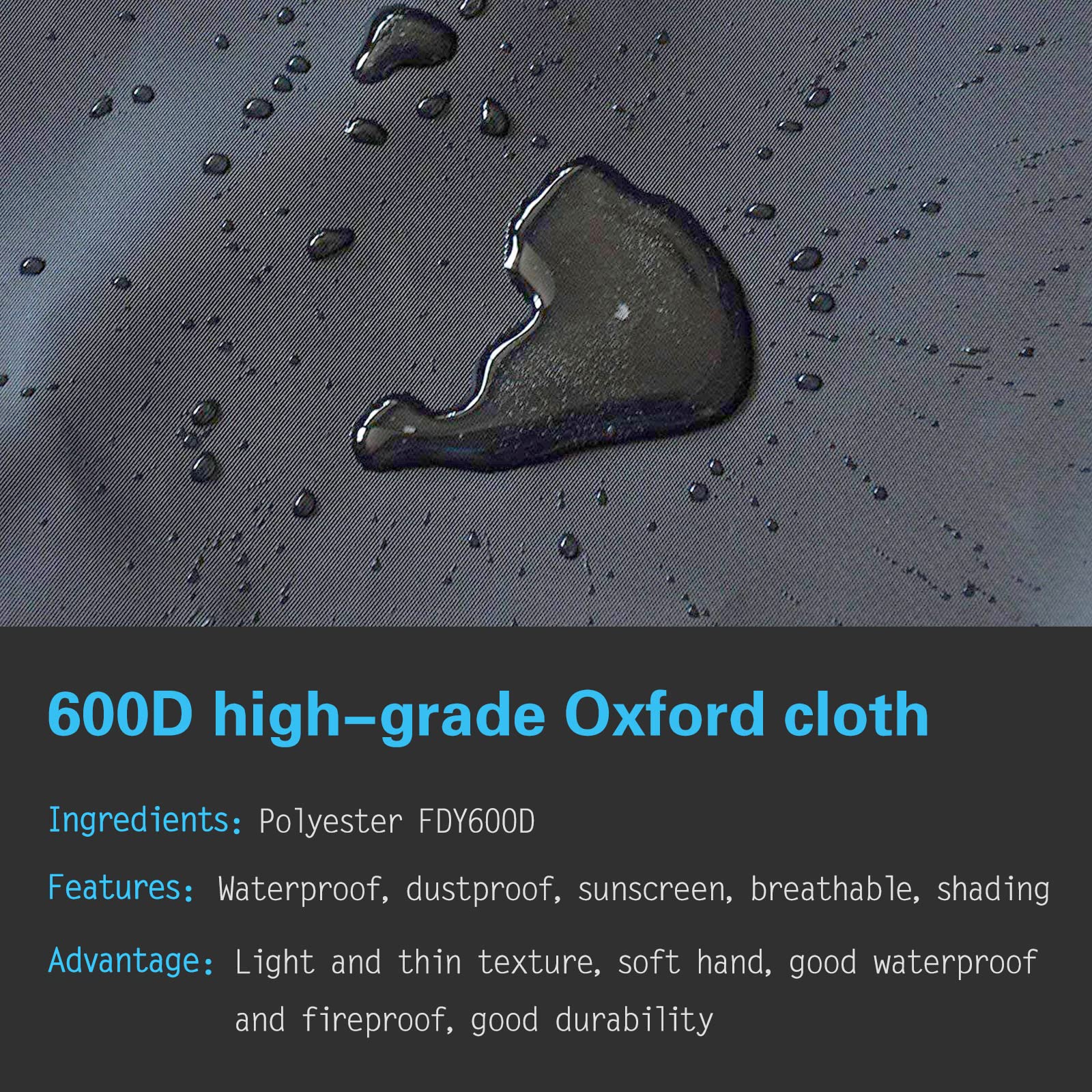 MBOOM Copertura pieghevole per letto in tessuto Oxford 600D, protezione per materasso impermeabile (99,06 x 38,1 x 86 cm)