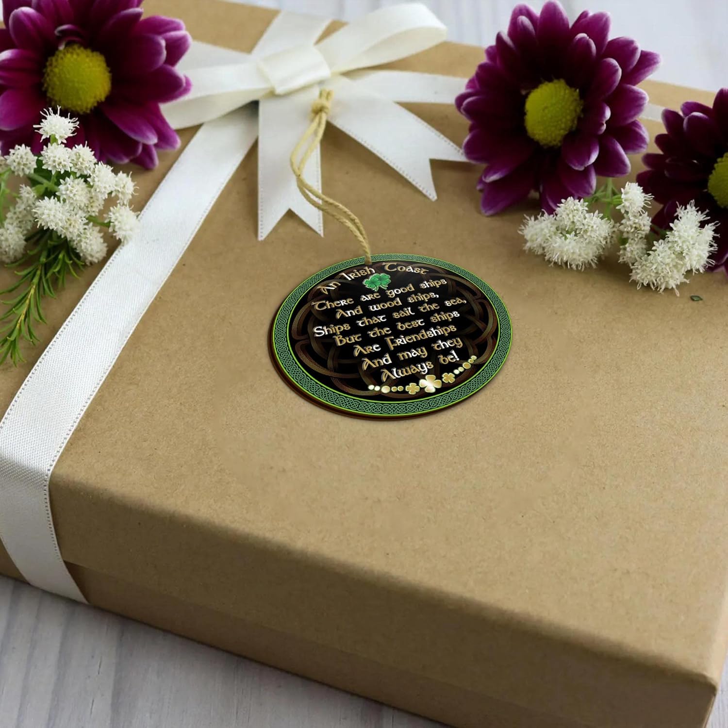 St. Patrick's Day Irish Pride Proud to Be Irish Wooden Ornament, Irish Blessing, Irish Cross, Lucky Leprechaun, Gifts for Irish Family Friends Colleagues (02) - Image 6