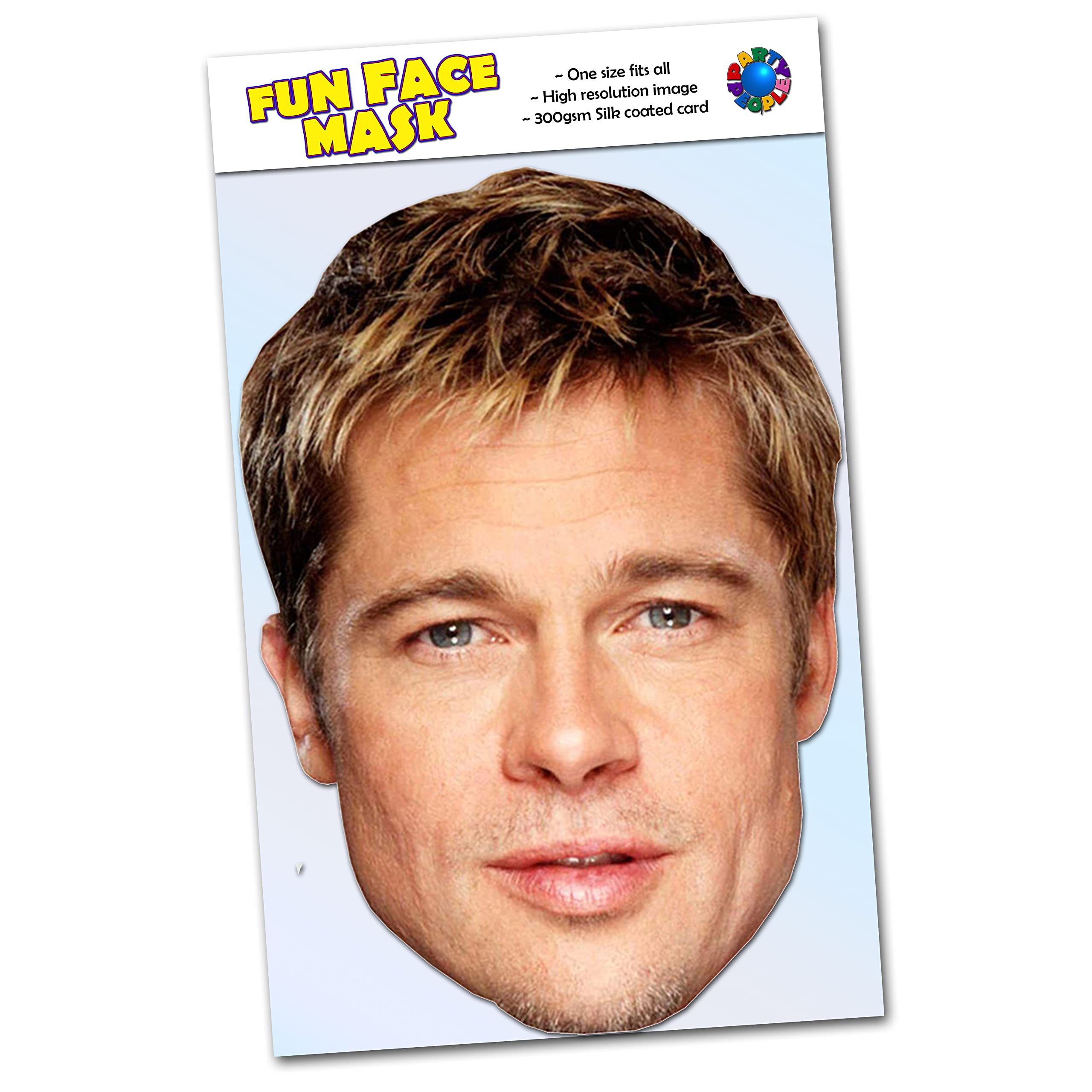Party People 1 x Brad Pitt - Celebrity Face Mask - Ready To Wear - Brad P