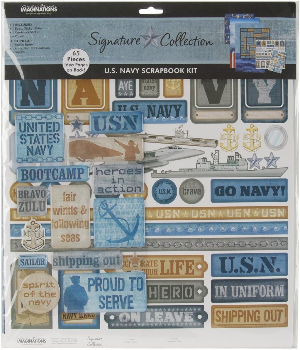 CREATIVE IMAGINATIONS Navy Scrapbooking Kit