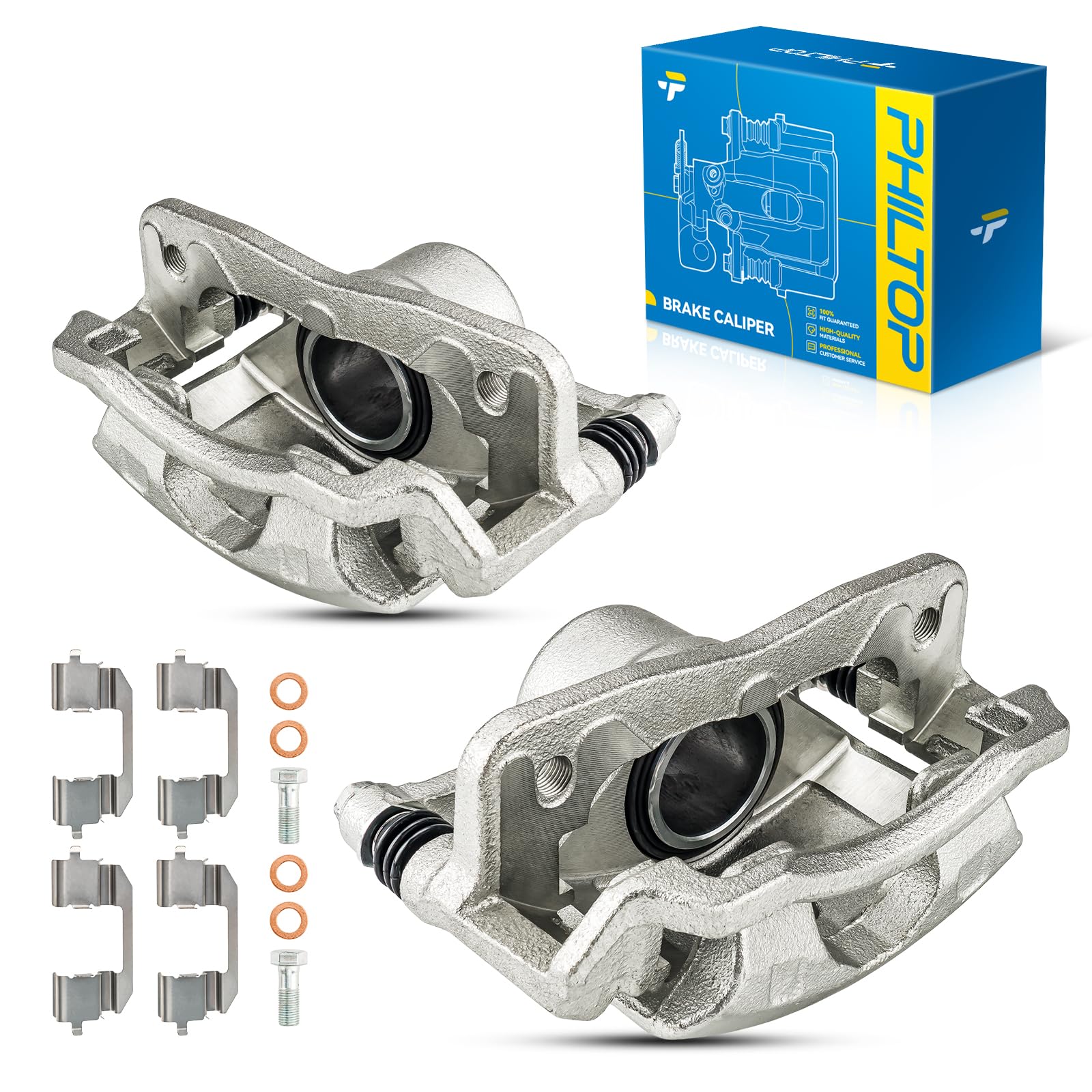 PHILTOP Front Brake Caliper w/o Pads Compatible with 1996-2011 Civic