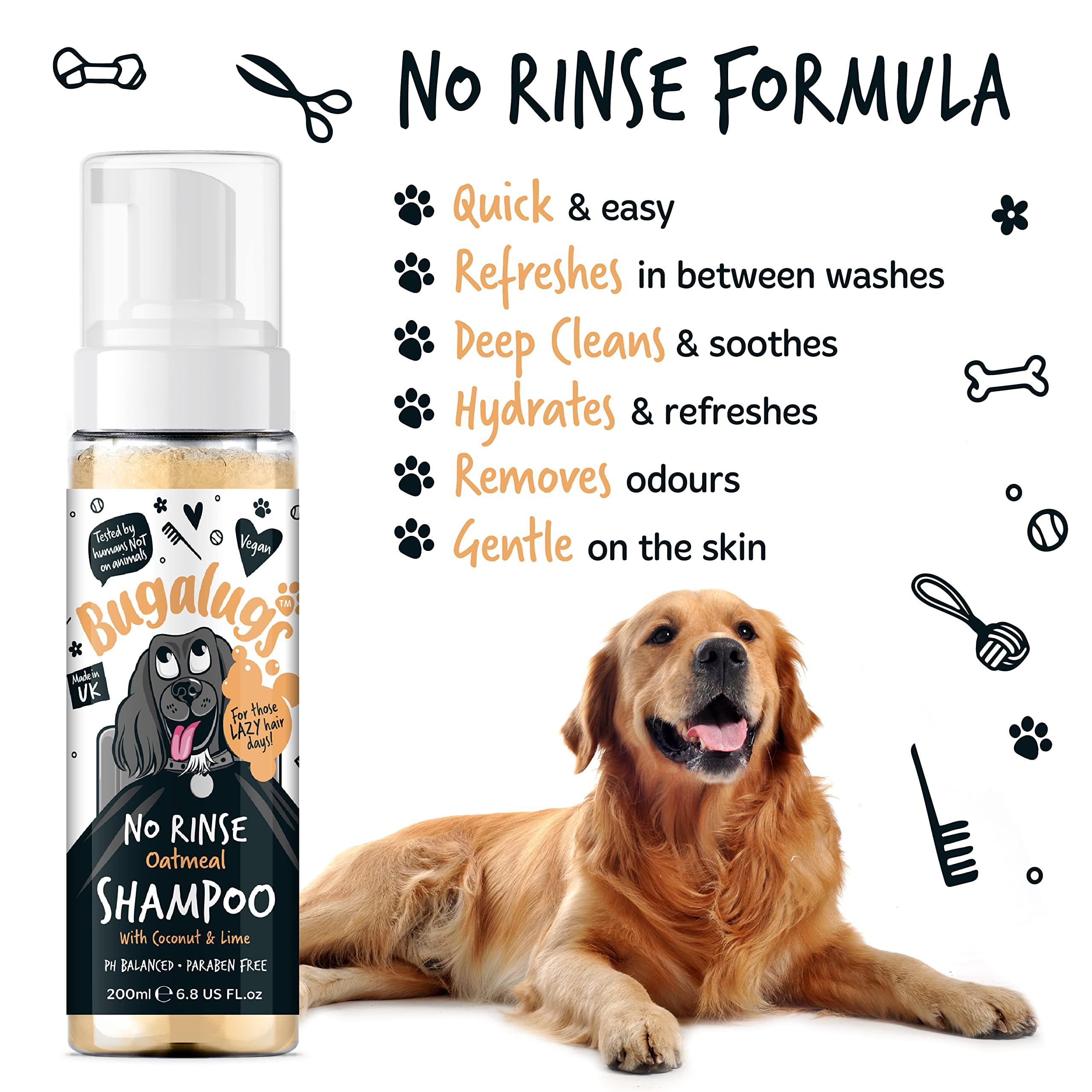 BUGALUGS No Rinse Oatmeal Dog Shampoo - Image 2