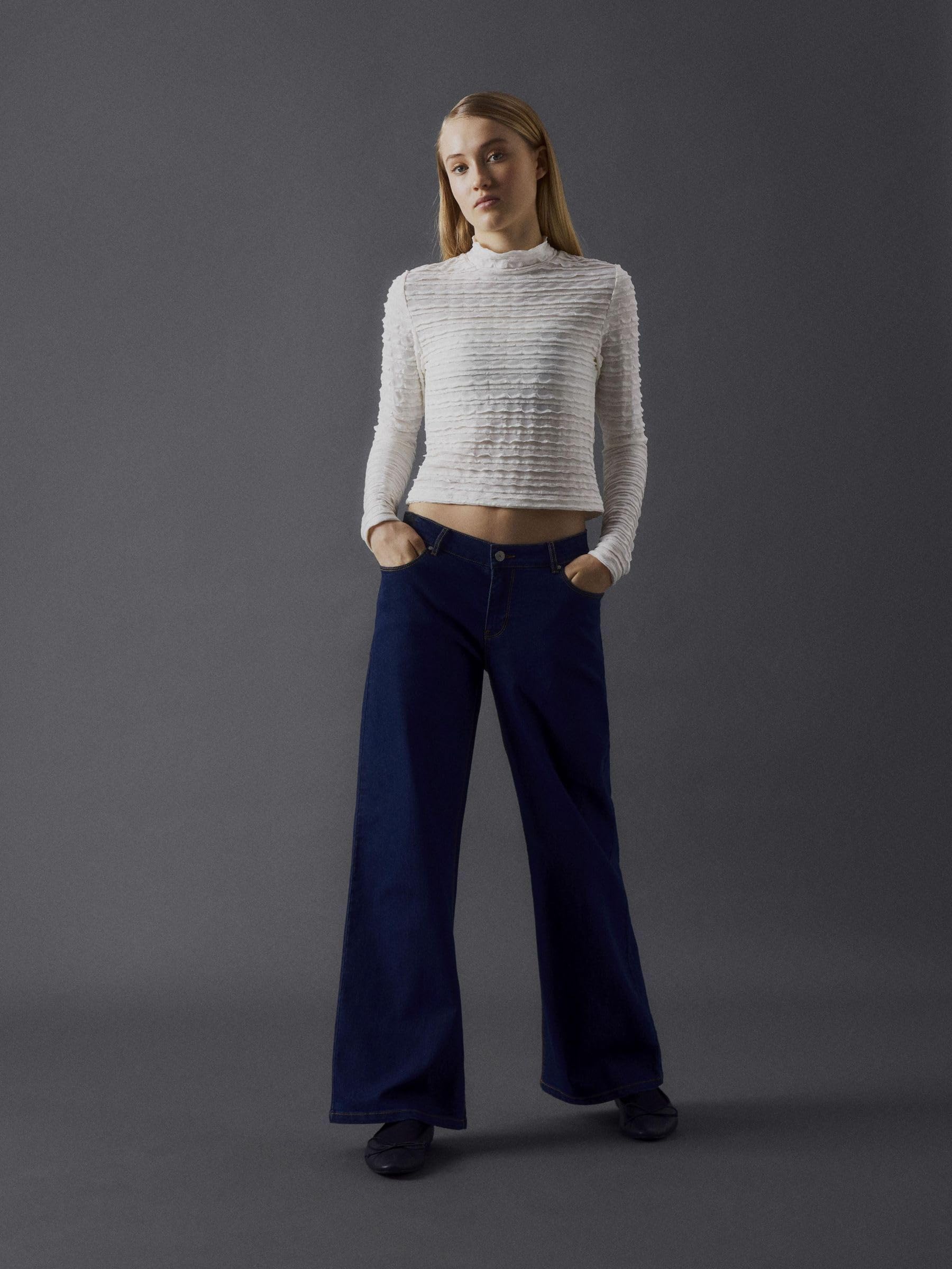 NAME IT Nlftulrichia Dnm Lw Wide Pant - spodnie jeansowe Dziewczynki