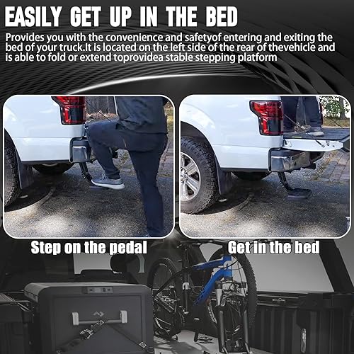 Miniatura 2 de Escalón retráctil para plataforma trasera de camión compatible con Toyota Tundra 2022 2023 2024 2025 sustituye a PTS30-34000 PTS3034000