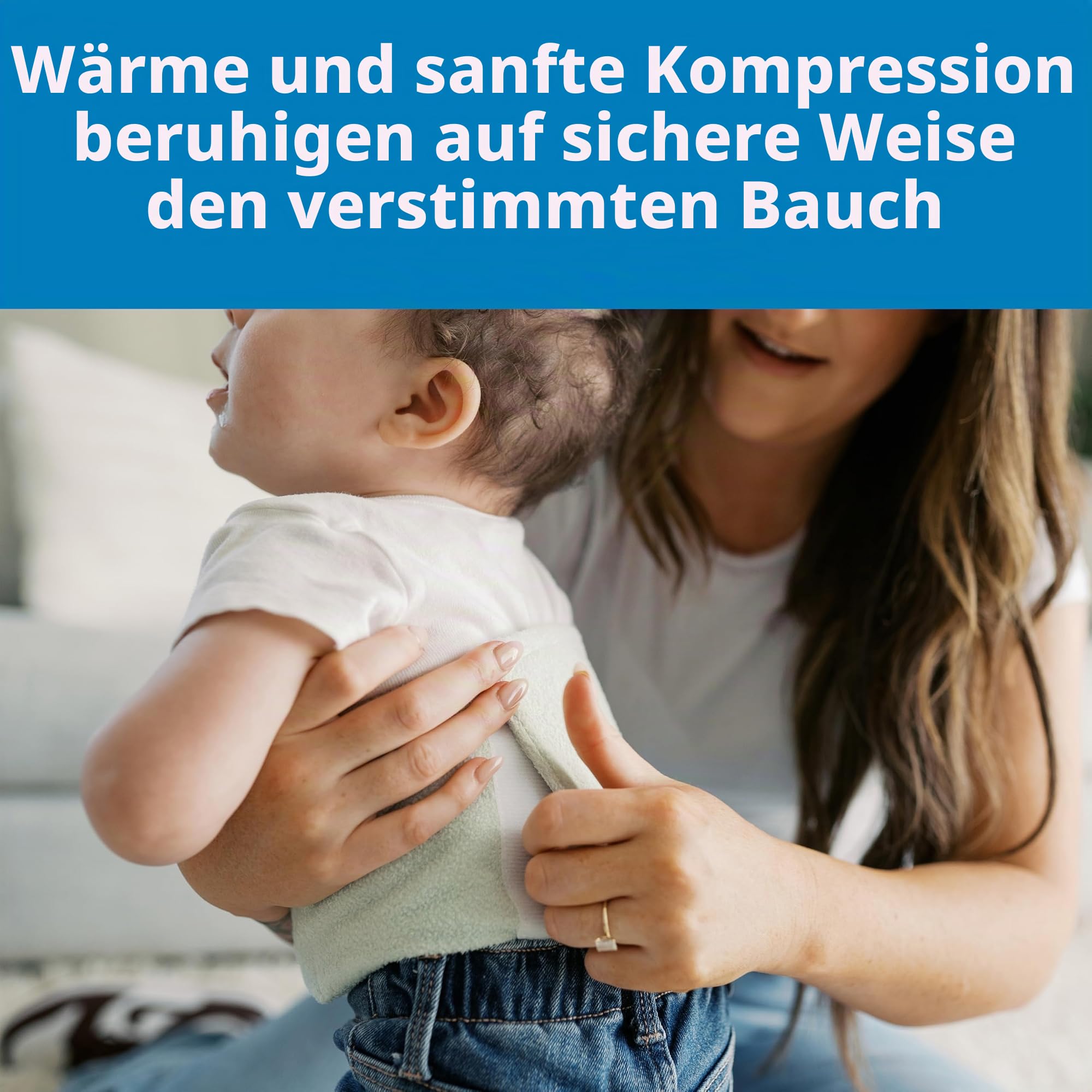 Dr. Brown's Säugling Gripebelt zur Koliklinderung, beheizter Bauchwickel, Baby Puckgürtel zur Gasentlastung, natürliche Linderung für verärgerten Bauch bei Babys und Kleinkindern, Panda, 0-3m