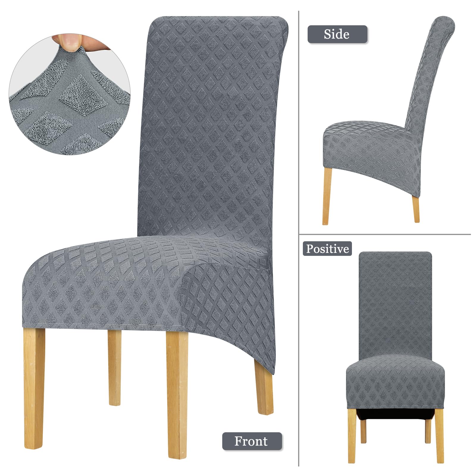 Leorate Hight Back Dining Chair Covers - Image 4