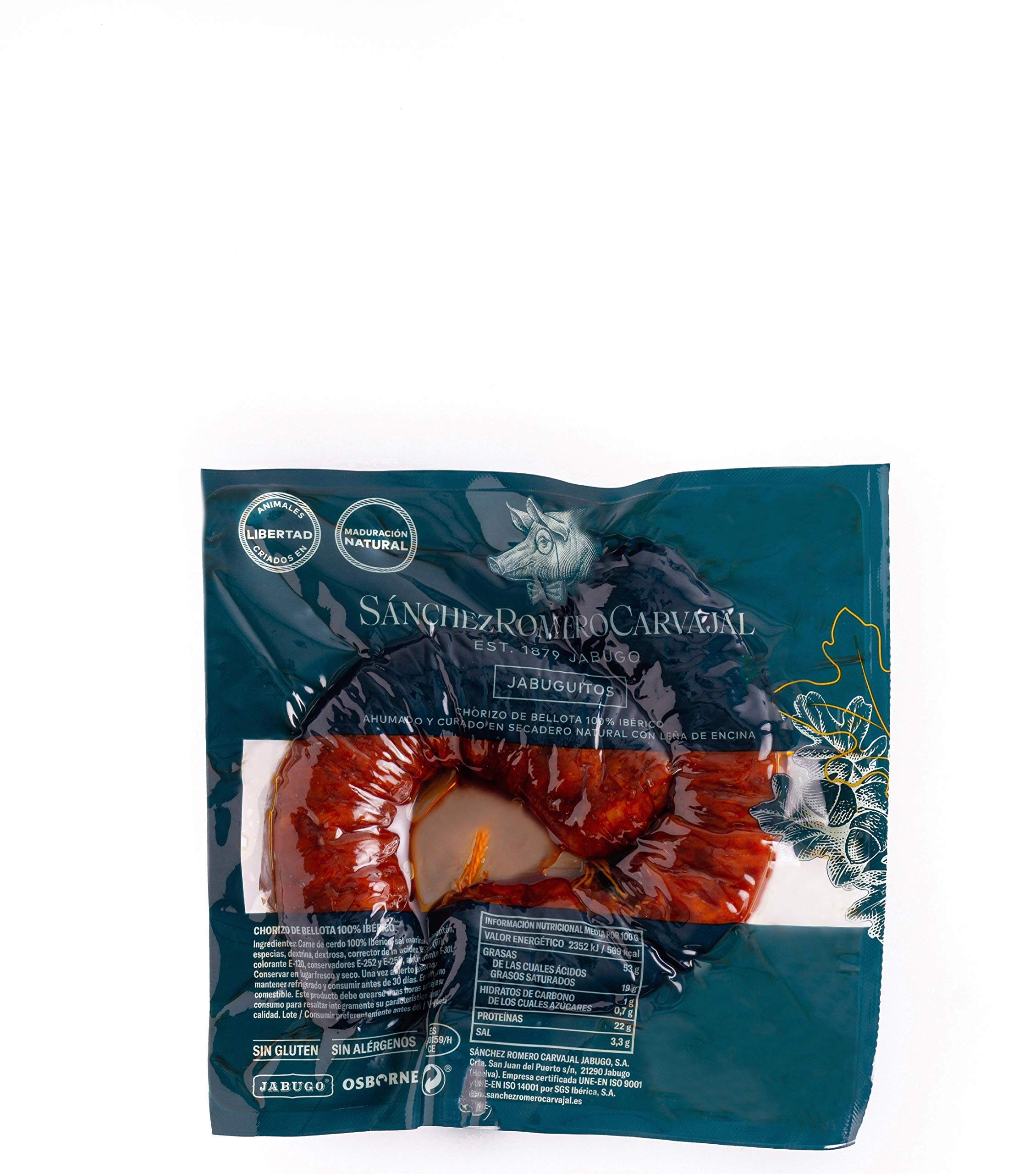 Sanchez Romero Carvajal Jabuguitos Chorizo de Cerdo Ibérico 250g