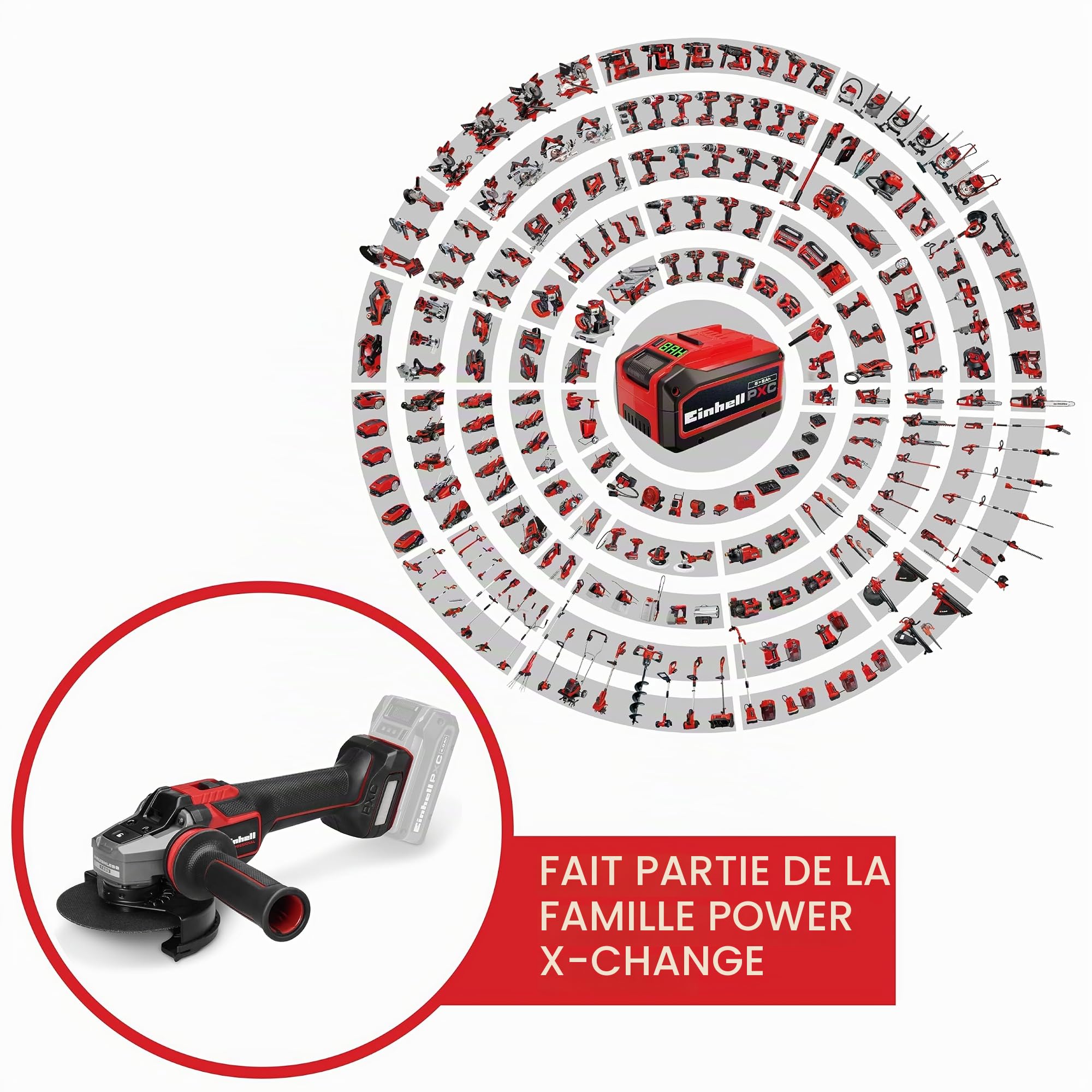 Einhell Professional Meuleuse d’angle sans fil TP-AG 18/125-13 Q Li BL-Solo