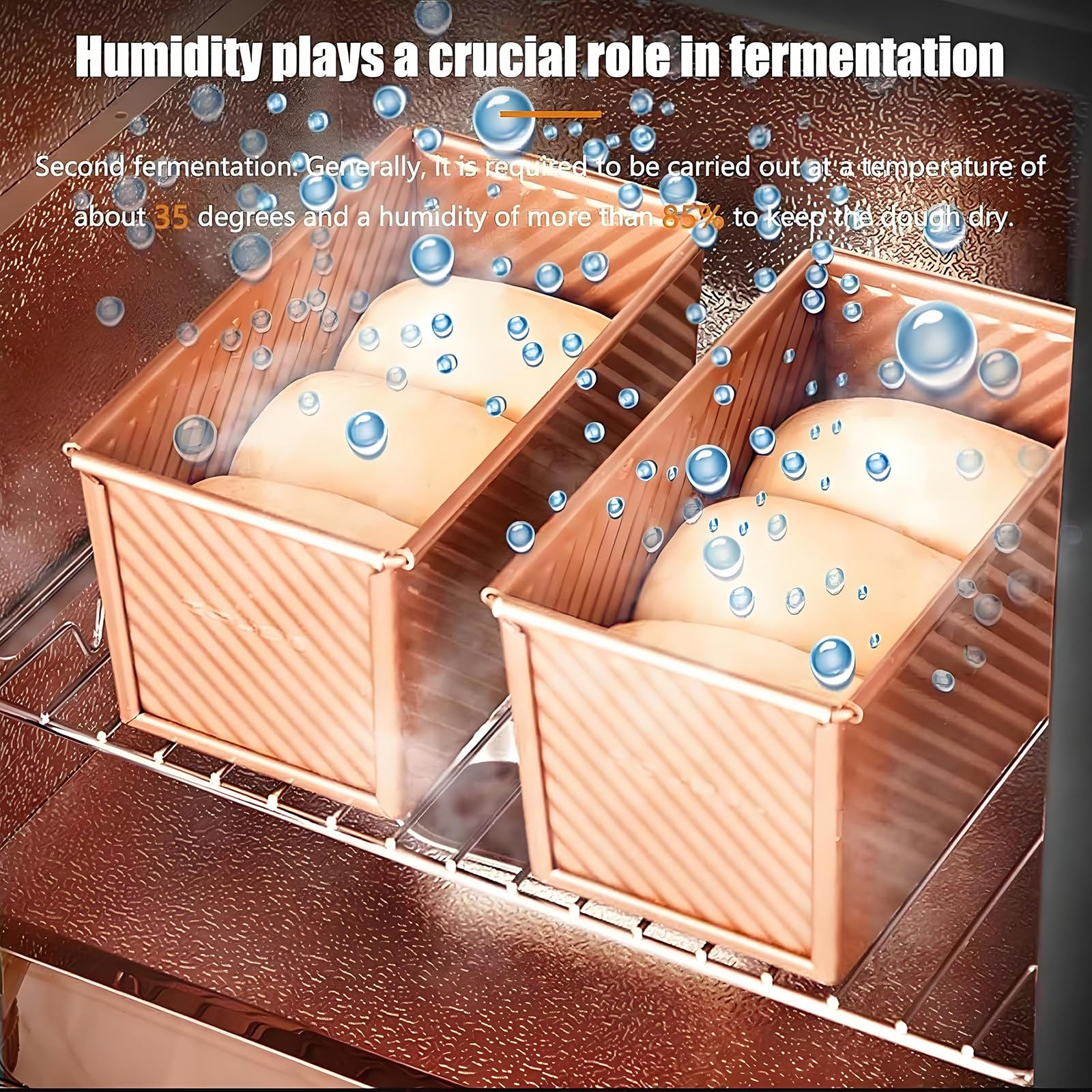 Fermentadora Eléctrica de 40 L con Control de Humedad y Temperatura (20-50 °C) para Pan, Pizza, Masa Madre, Yogur y Natto