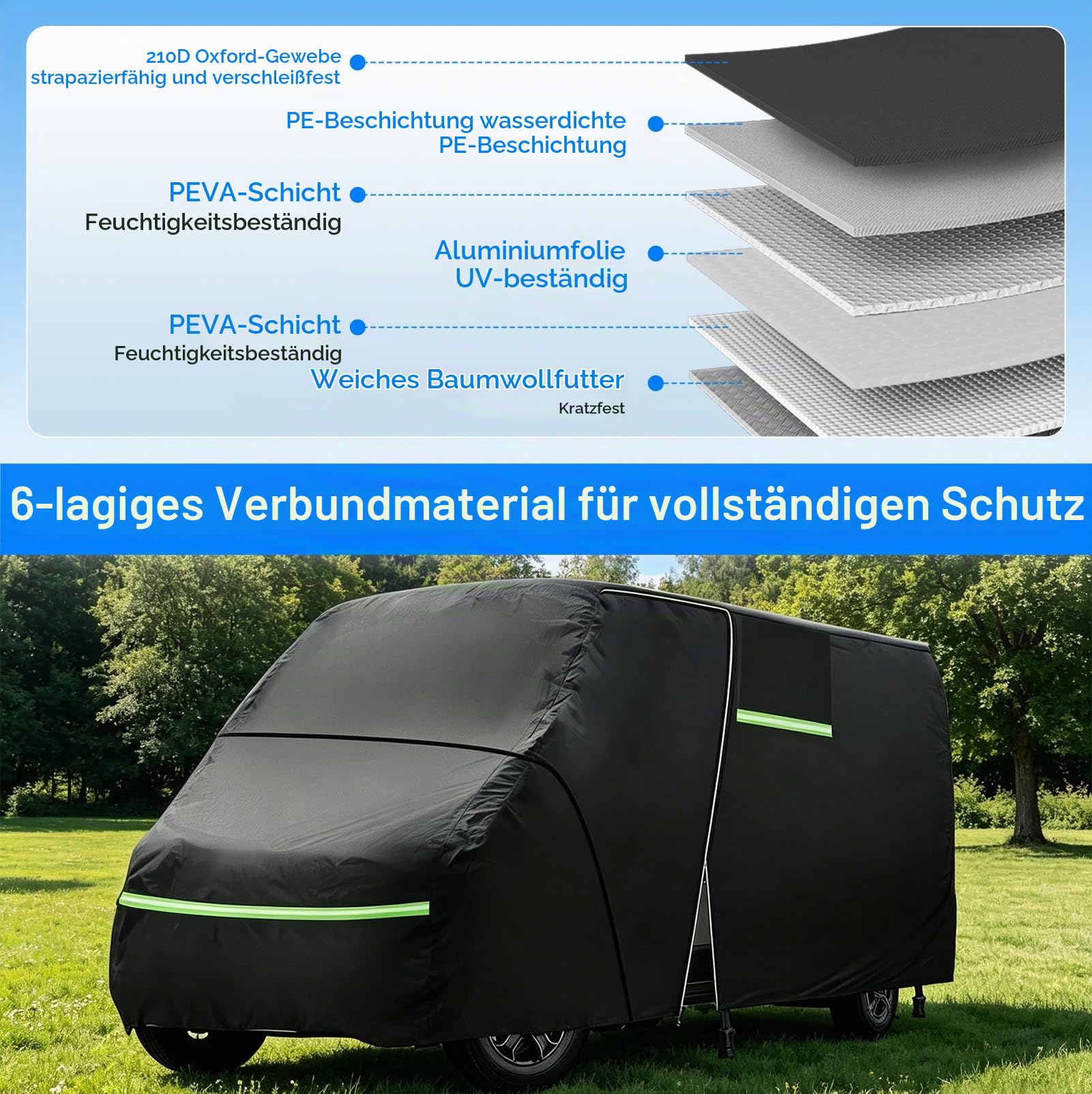 Hagelschutzplane Wohnmobil Vollgarage für FIAT Ducato L2H2 2006-2024