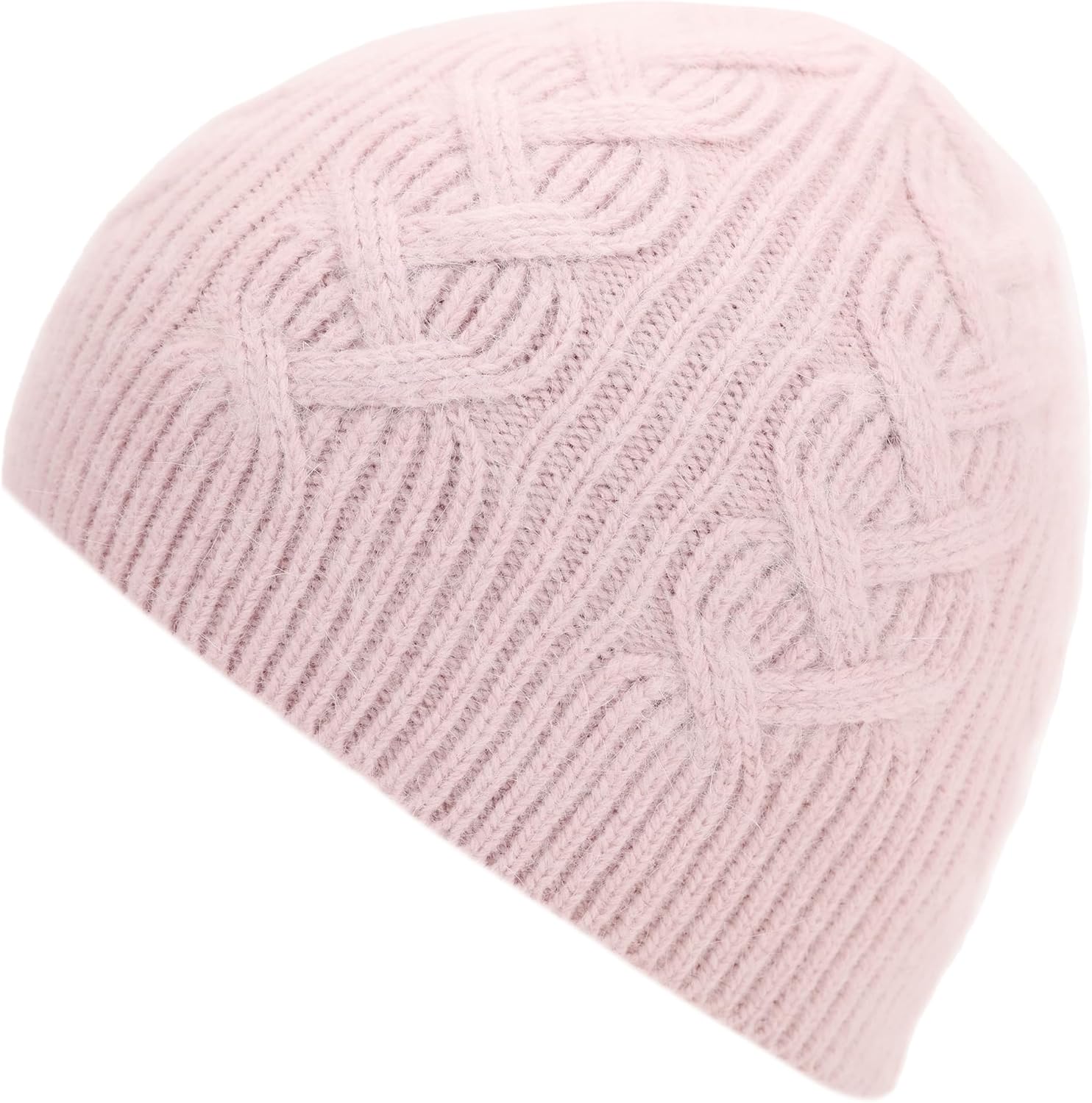 Men & Women Cashmere Blend Beanie Hat Soft Lightweight Warm Winter Ribbed Cuffed & Cuffless Knit Beanie Hat - Image 2