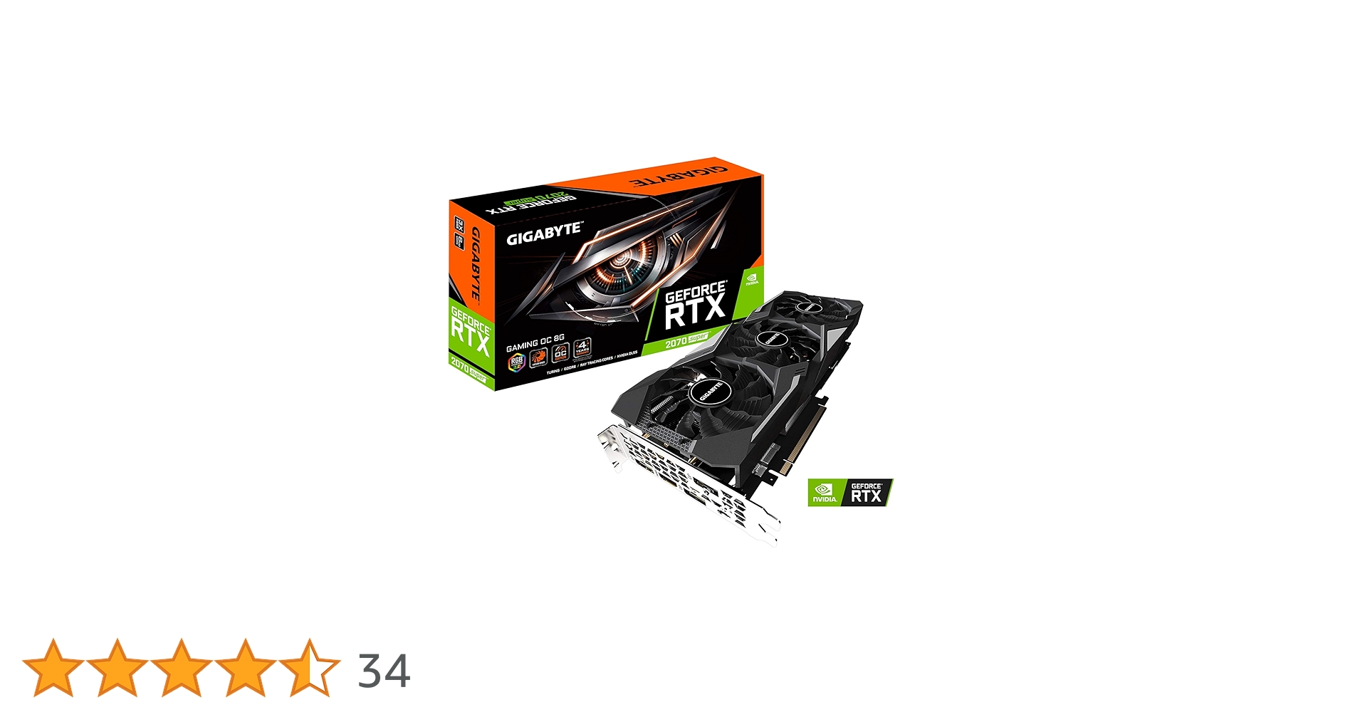 即日発送 GIGABYTE RTX 2070 SUPER 美品 Amazon.com: Gigabyte GeForce RTX 2070 Super Gaming OC 白色8G