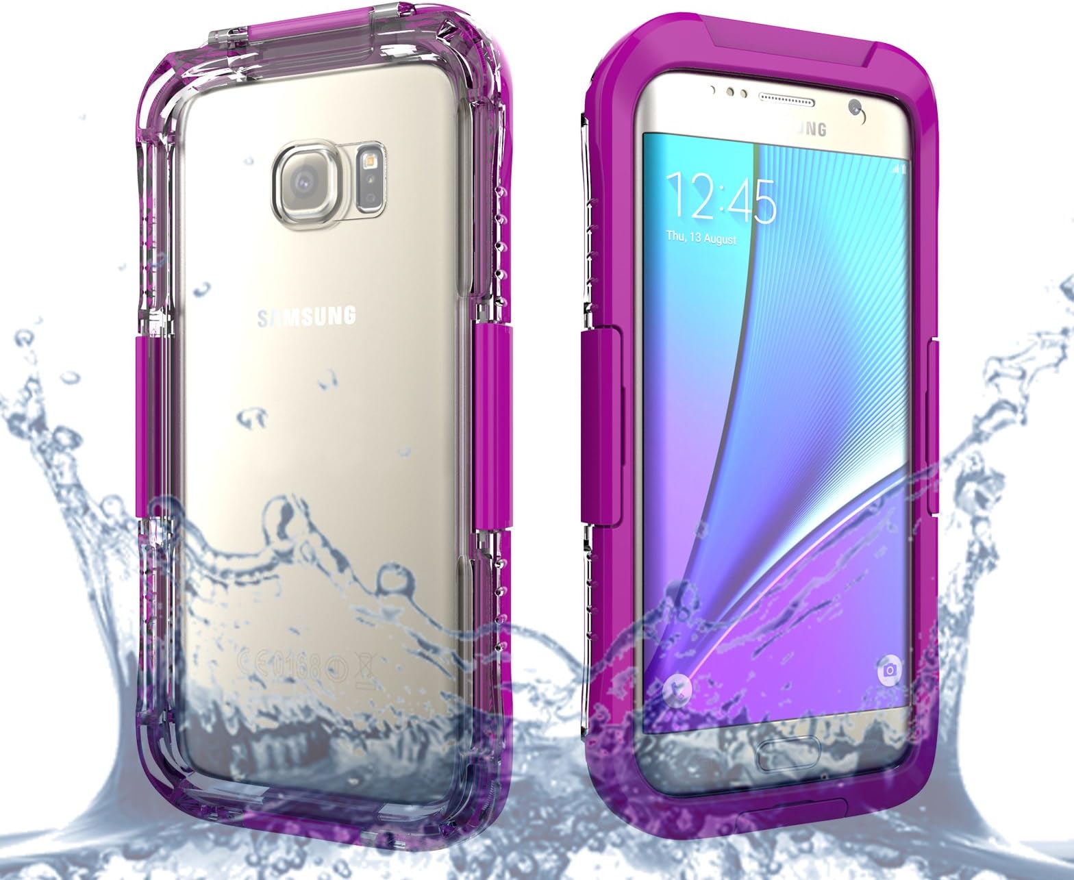 Galaxy S7 Edge Case, Moonmini Waterproof Shockproof Dirtproof Snowproof Case Cover for Samsung Galaxy S7 Edge (2016) Hot Pink