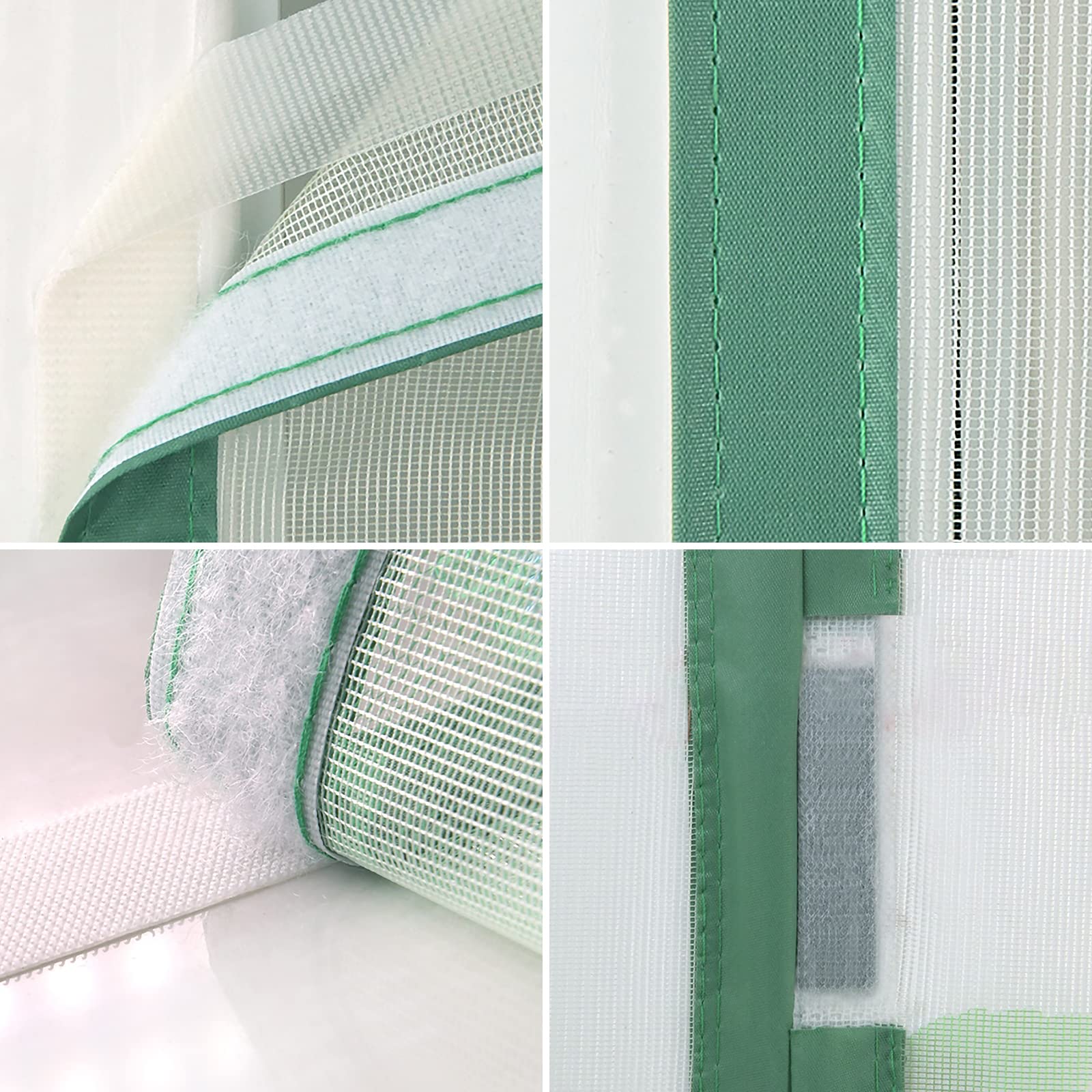 Magnetic Fly Screen Door Heavy Duty Windproof Anti Mosquito Mesh Curtain with Magic Tape No Punch Lace Decorative Embroidery Pattern Curtain Keeps Bugs & Insects Out (90x210CM - Image 4