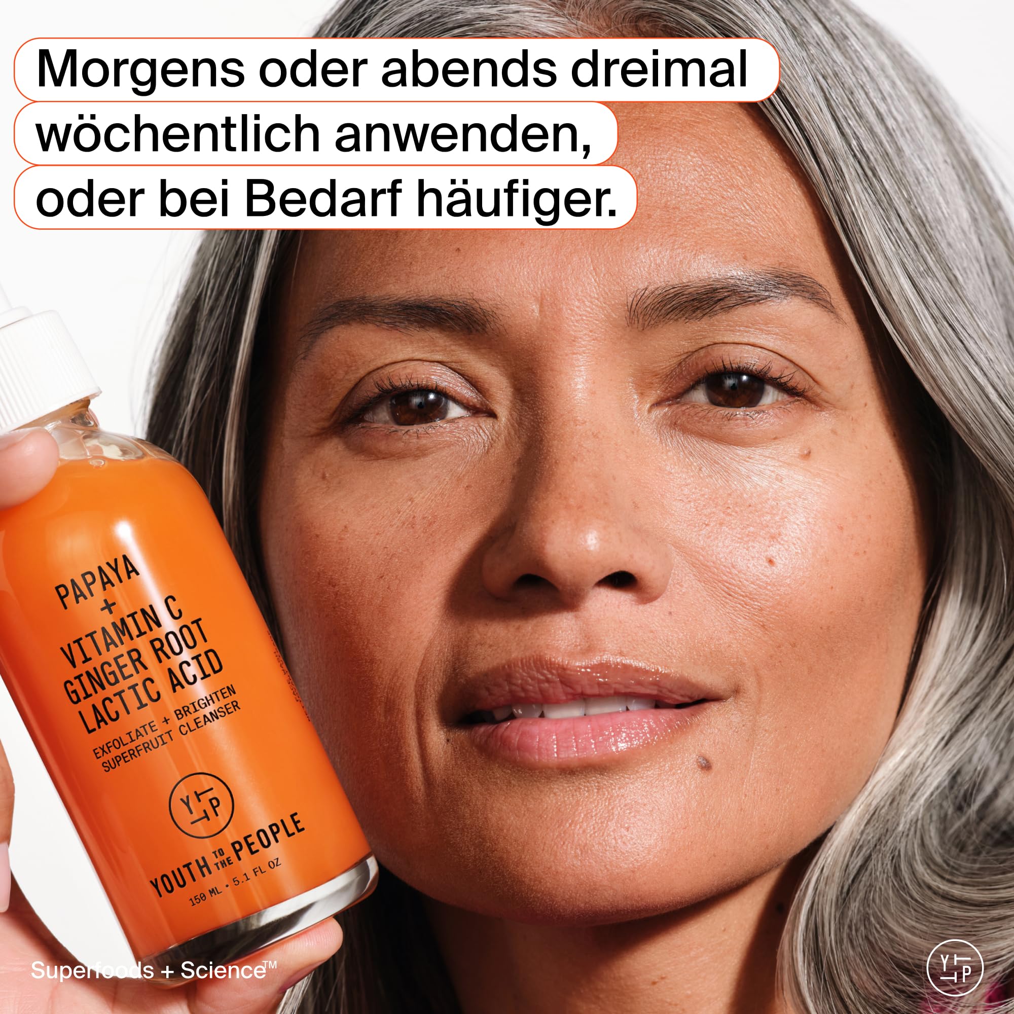 Youth To The People Superfruit Cleanser, sanfter Peeling-Gesichtsreiniger, mit Papaya und Vitamin C, beruhigender Reiniger, feuchtigkeitsspendend, schont die Hautbarriere, Make-up-Entferner