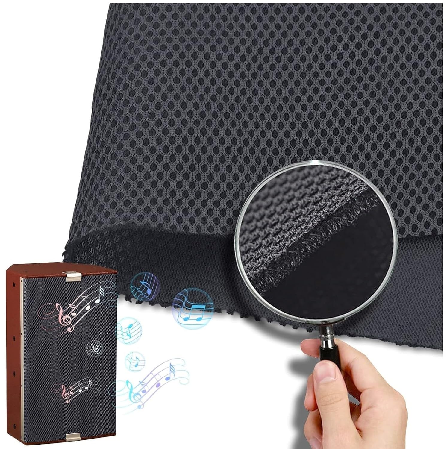 LEX TAVIS® Speaker Grill Fabric Black Speaker Grill Cloth Dust Proof