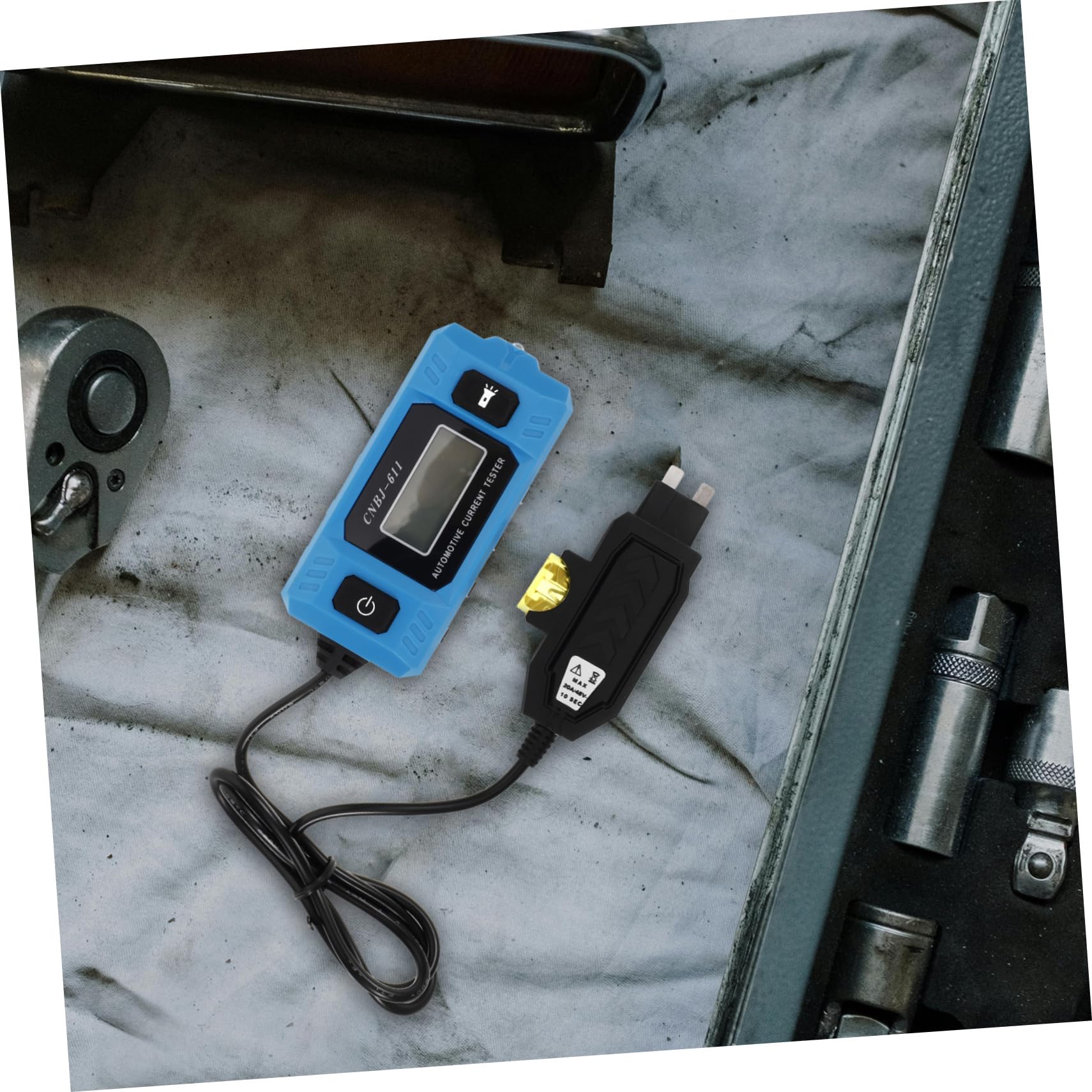 BESTYASH Tester per Fusibili Auto Digitale Misuratore di Micro Scuro senza Batteria, Strumento Elettrico in Abs per Controllo Circuiti Veicolari
