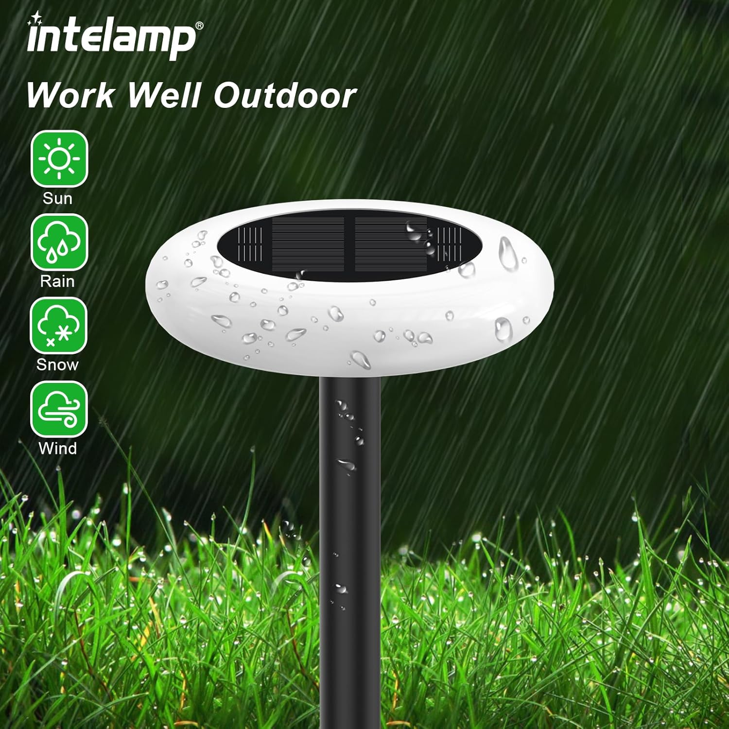 intelamp Solar Pathway Lights Outdoor, 6 Pack 9 Color Changing with Remote Control, Dusk to Dawn Solar Powered Waterproof LED Ground Lighting for House Outside Lawn Garden Yard Patio - Image 6