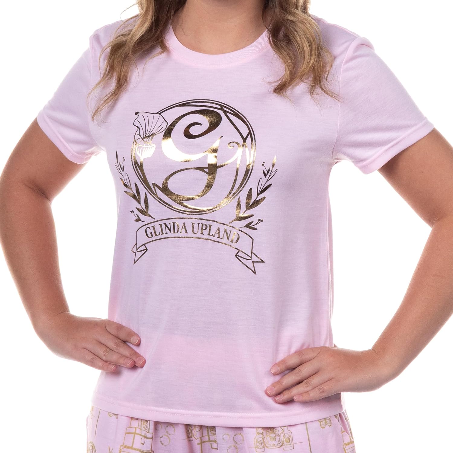 INTIMO Wicked Women's Pajamas Glinda Upland Soft Short Sleeve Pajama Set For Adults - Image 3