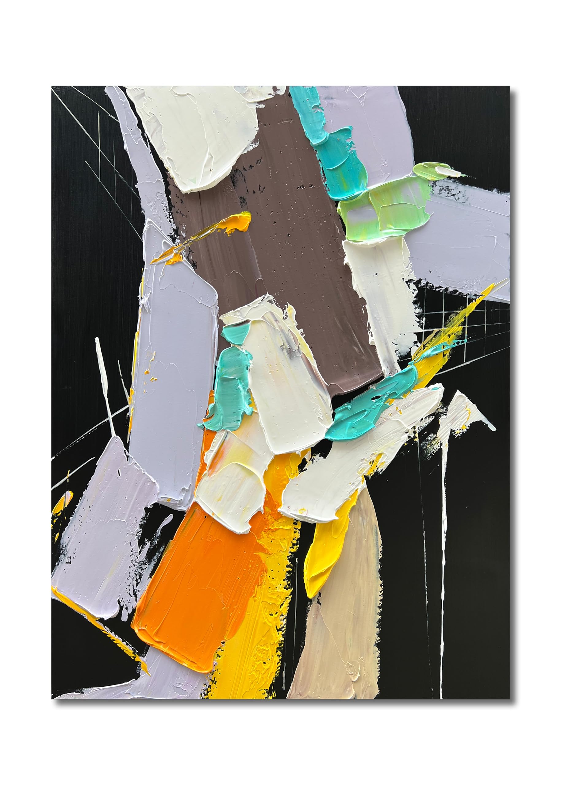 Limiyer Art Modern Abstract Art Oil painting Heavy textured canvas wall Art Living Room Bedroom Corridor Office wall decoration 28x40 Inch